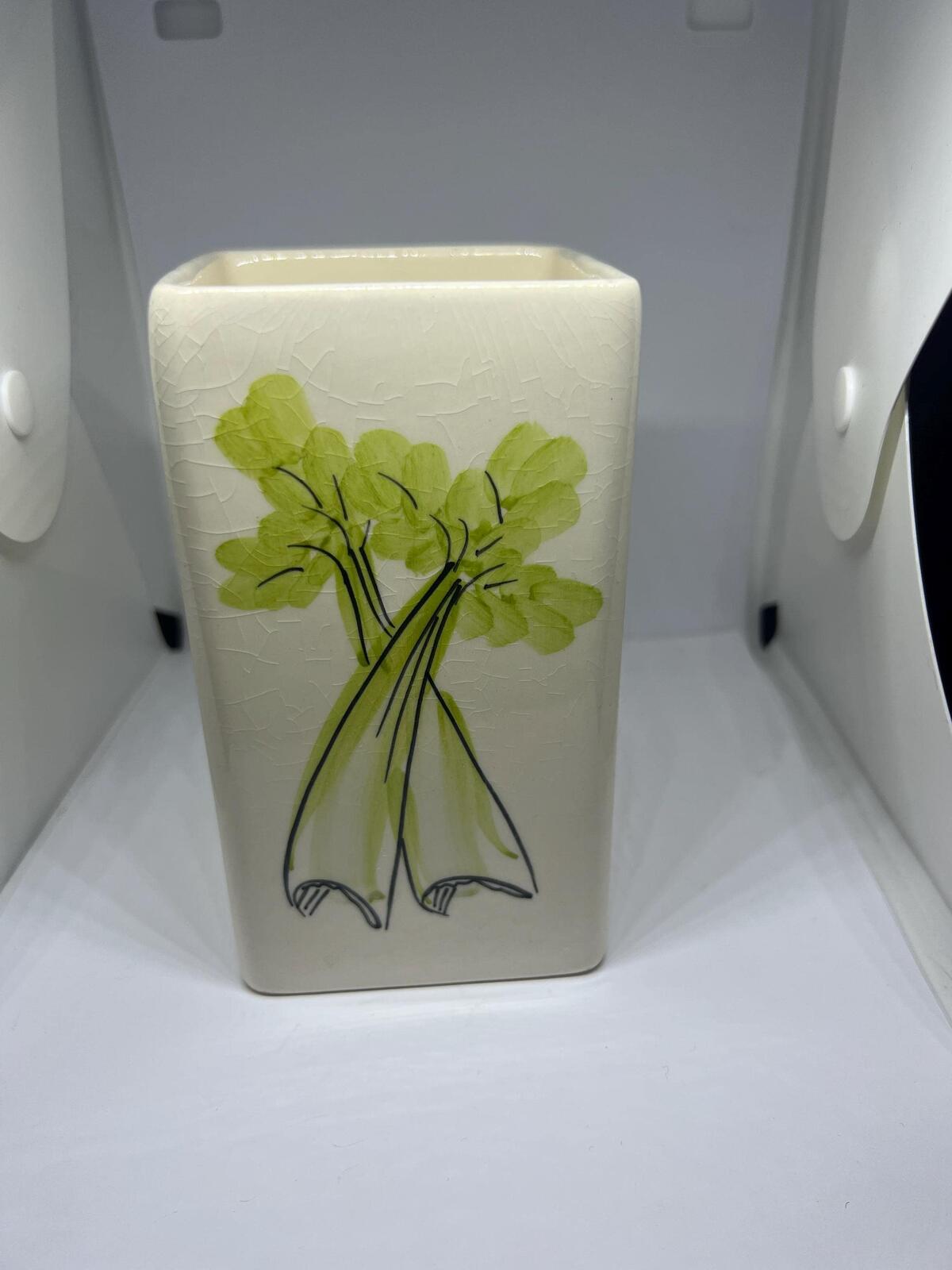 Retro Celery kitchen storage container. 1970s Toni Raymond celery holder.