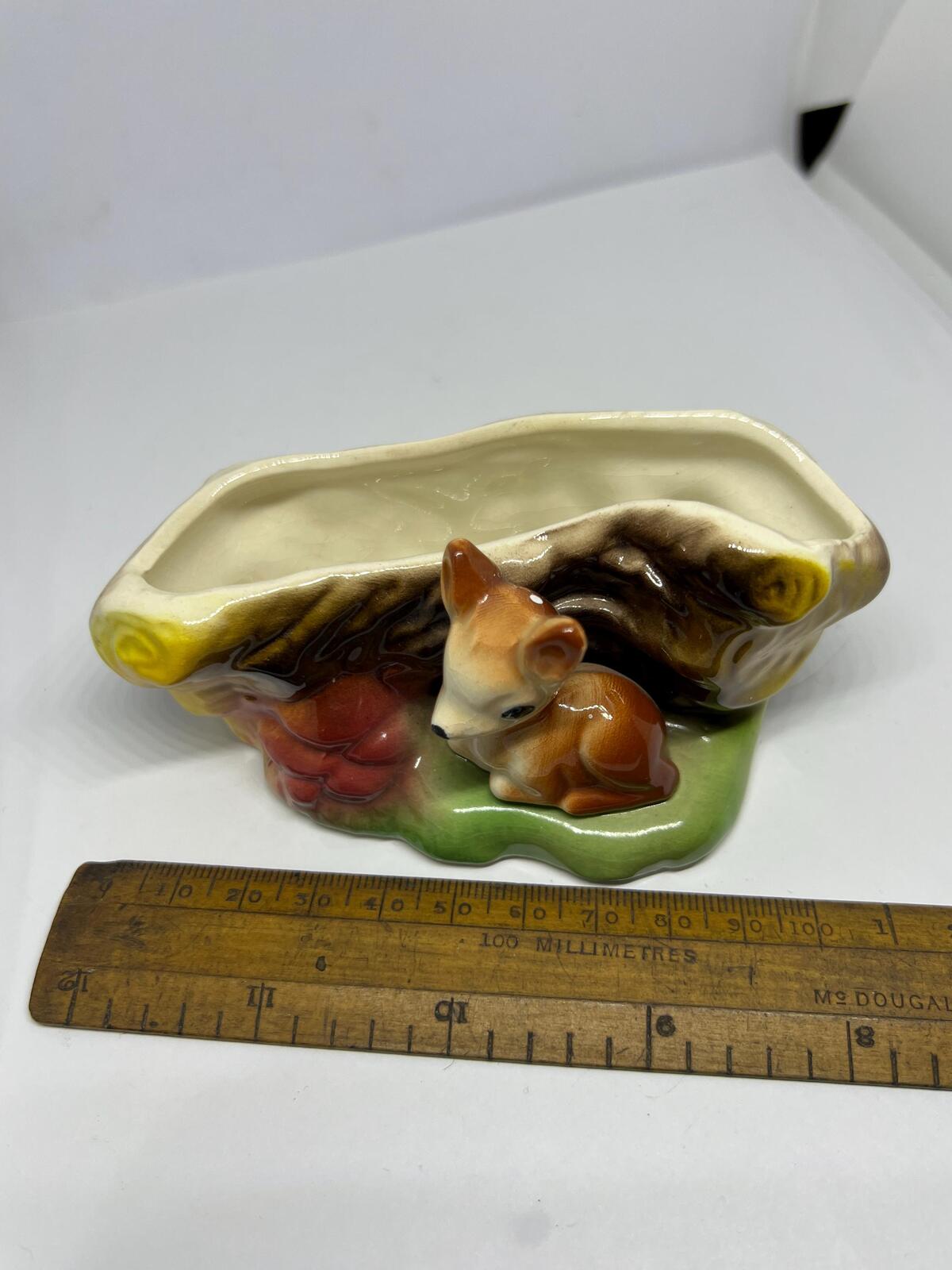 Vintage Posy Vase Fauna Deer Fawn Figure. Stamped Eastgate.