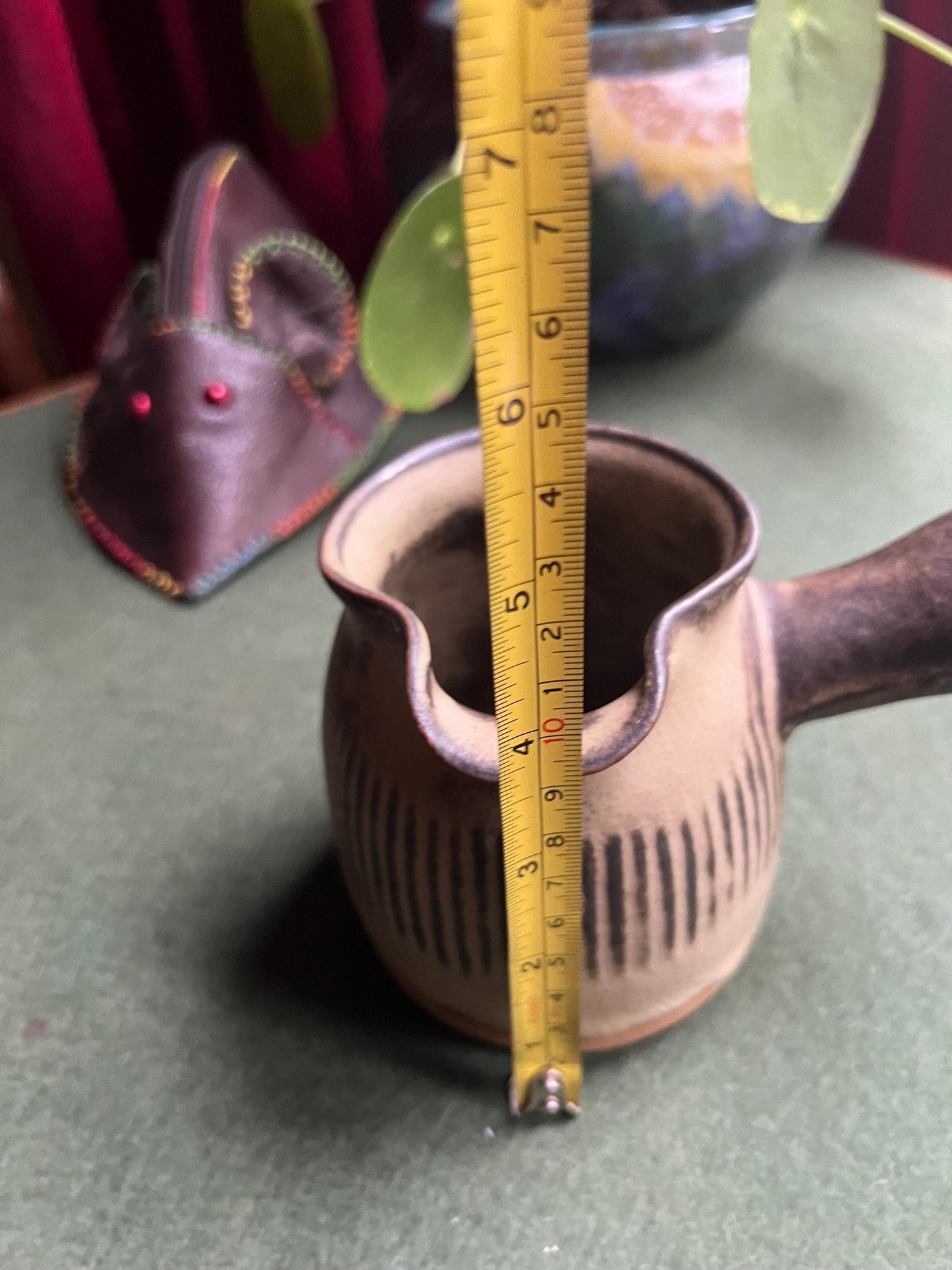 Vintage Tremar pottery sauce milk jug.