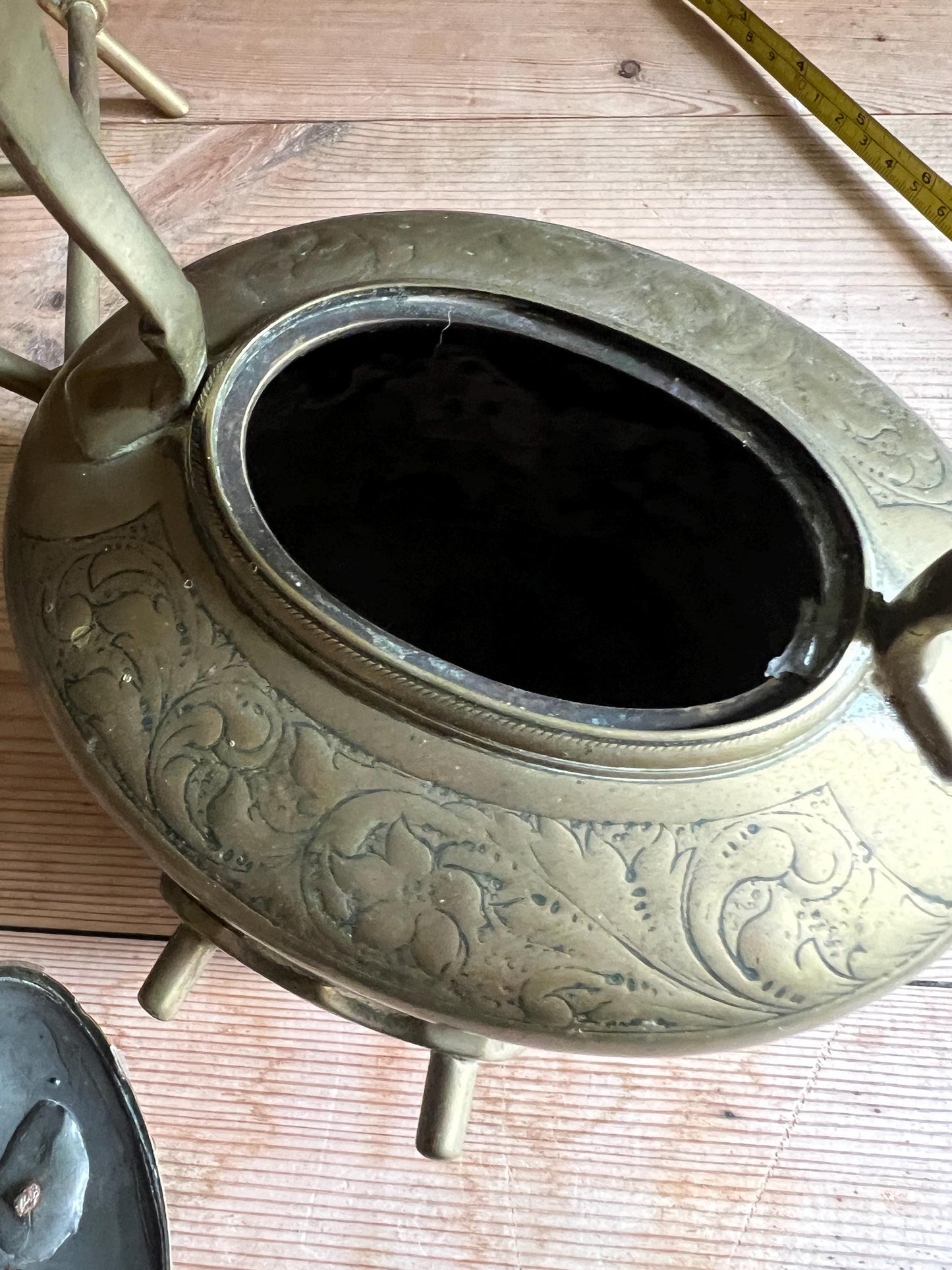 William Soutter Brass Spirit Kettle with Stand.