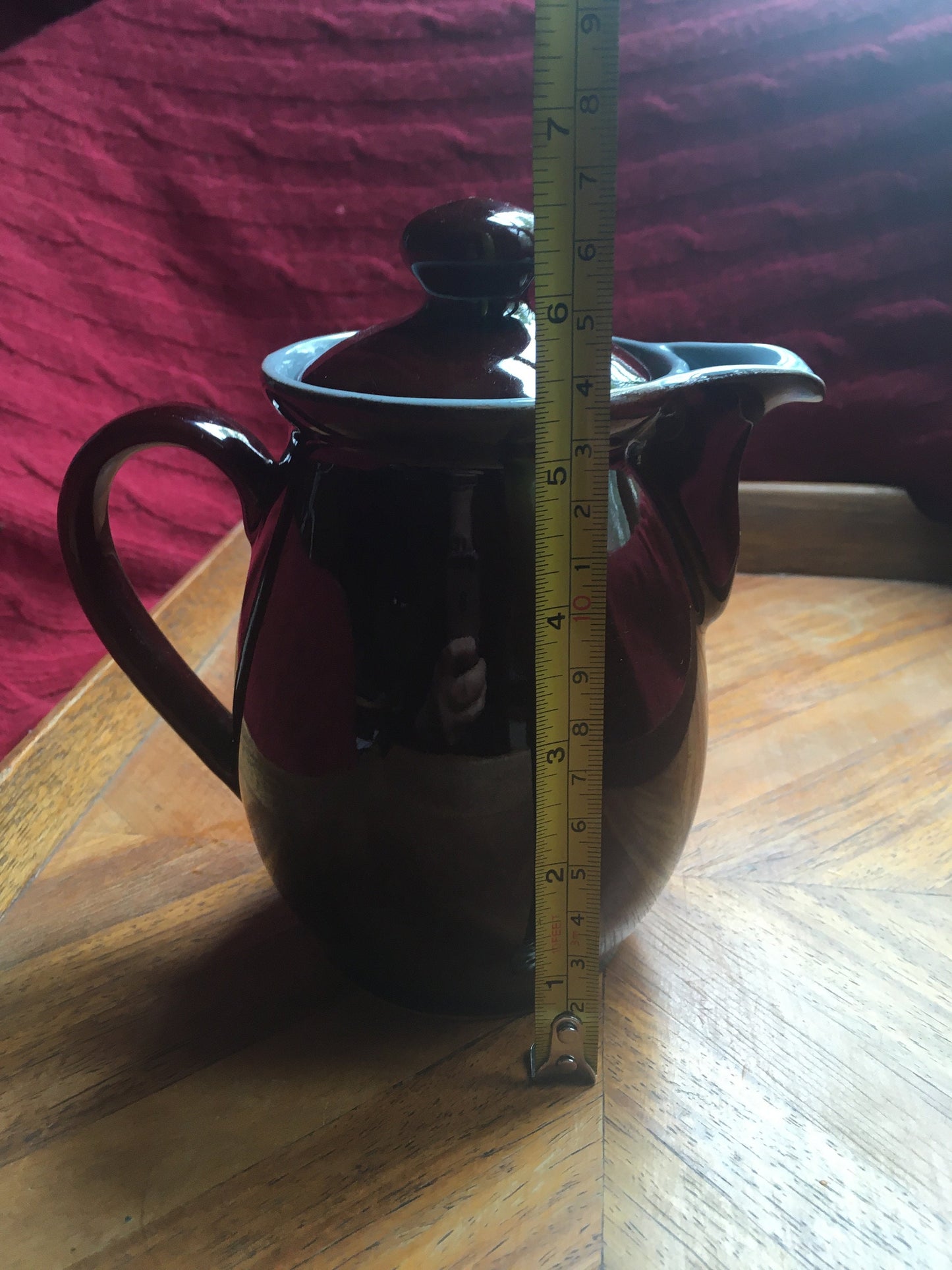 Classic Brown glaze tea coffee pot. Vintage Denby Stone ware 1pt Brown glaze.
