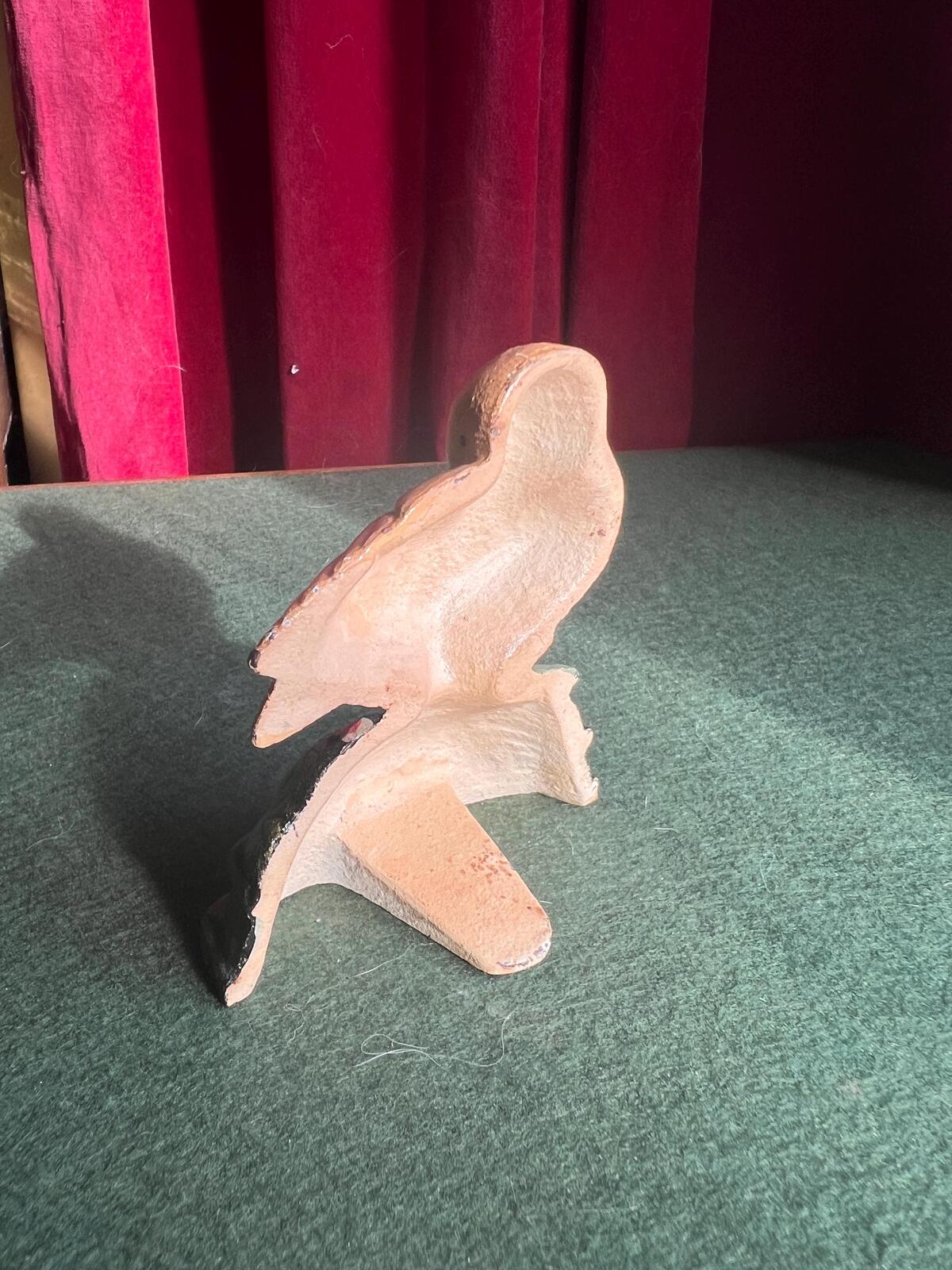 Cast iron door stop. Small Baby chick duck doorstop bookend. French Farmhouse.