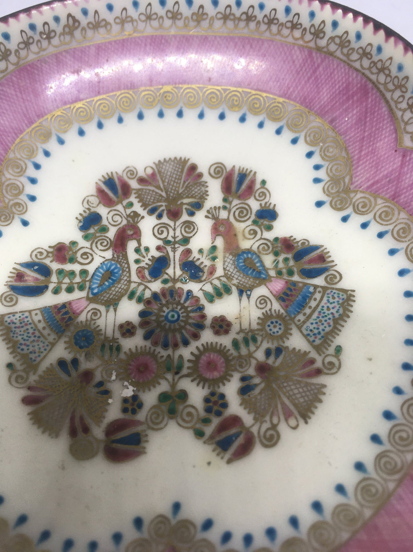 Vintage trefoil enamelled trinket pin dish. Signed Handmade in Austria 2/10.