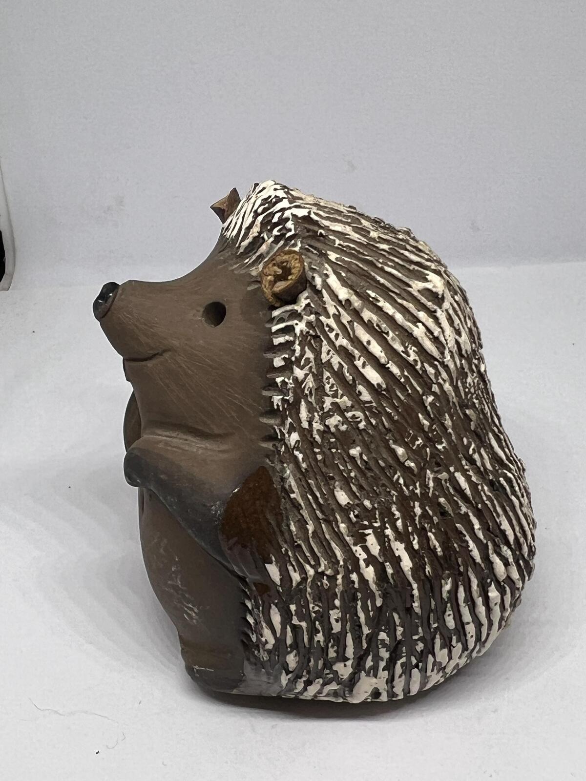 Vintage Hedgehog Figurine Mid Century FORMO Malmö? Leather eared smiling hedge hog. Studio pottery collector gift.