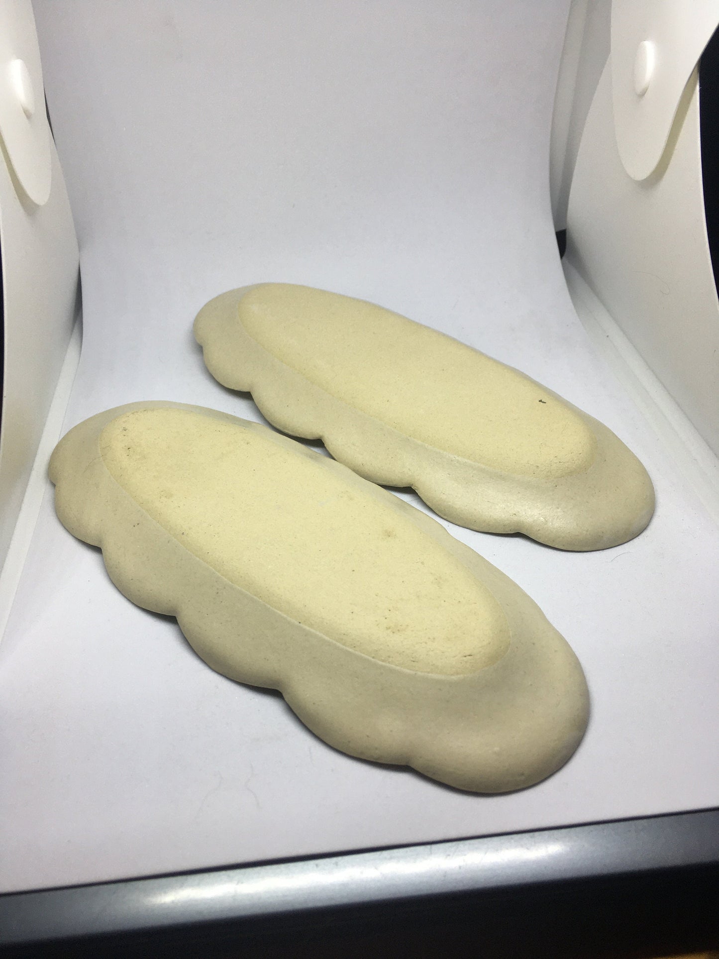 Two beautiful vintage studio pottery trinket dishes.