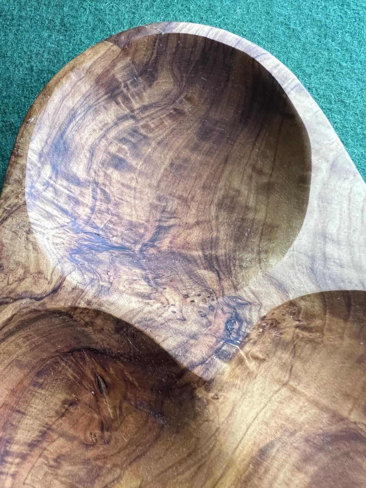 Olive wood snack bowl titbits tray.