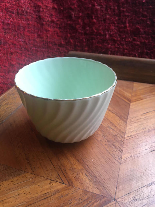 Vintage Minton shell green sugar bowl. Minton collectors gift.