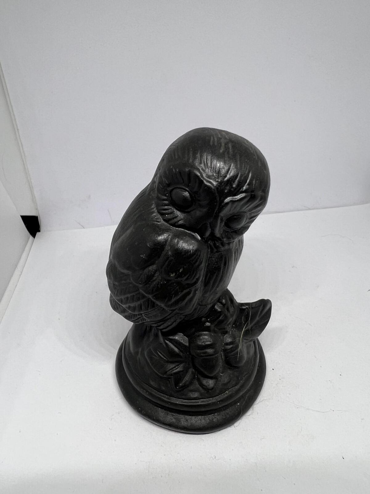 Owl figurine. Hand cast From Slate. Celtic Castings.