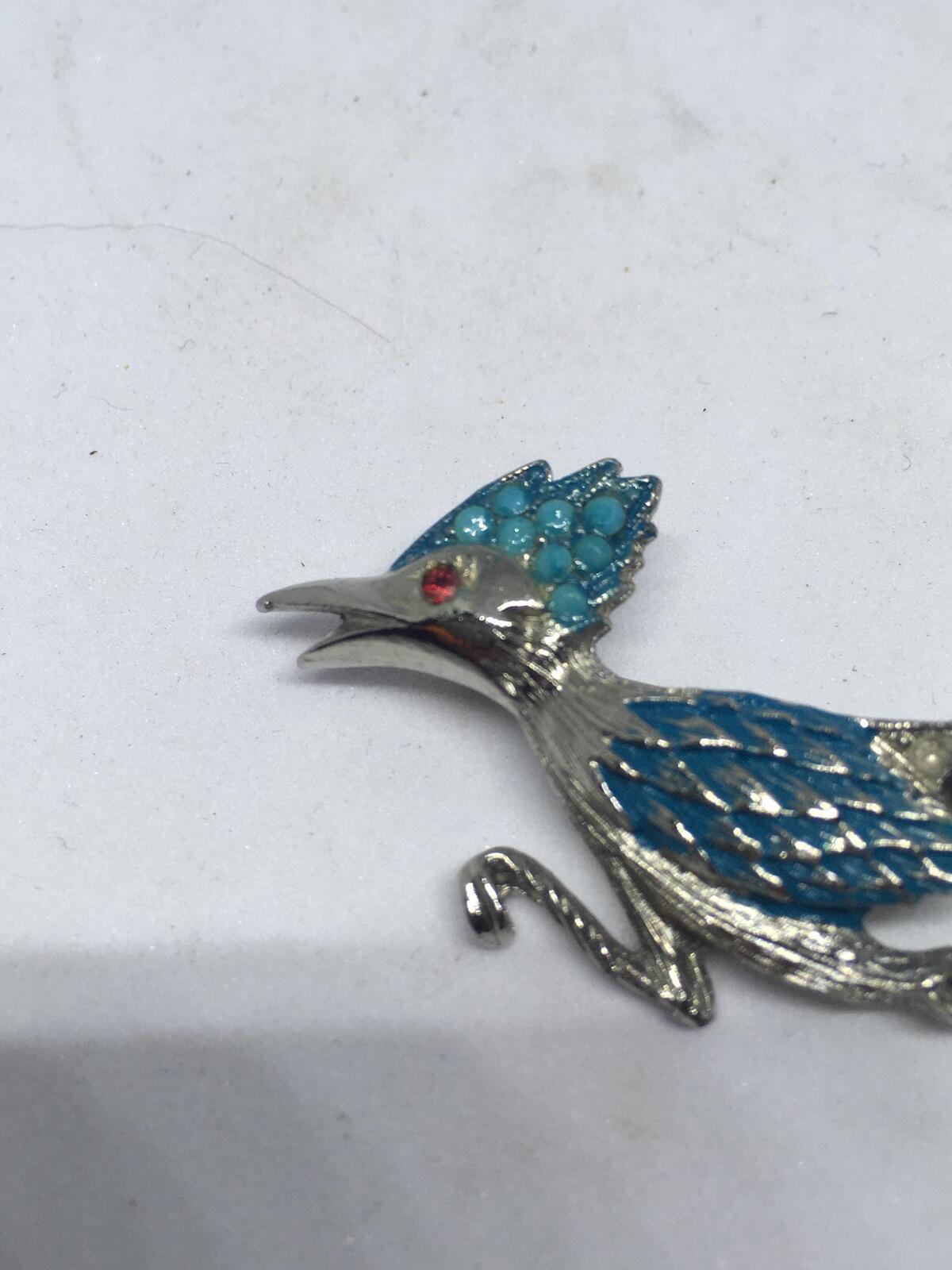 1960s Vintage Rhinestone Road Runner lapel pin. AS IS