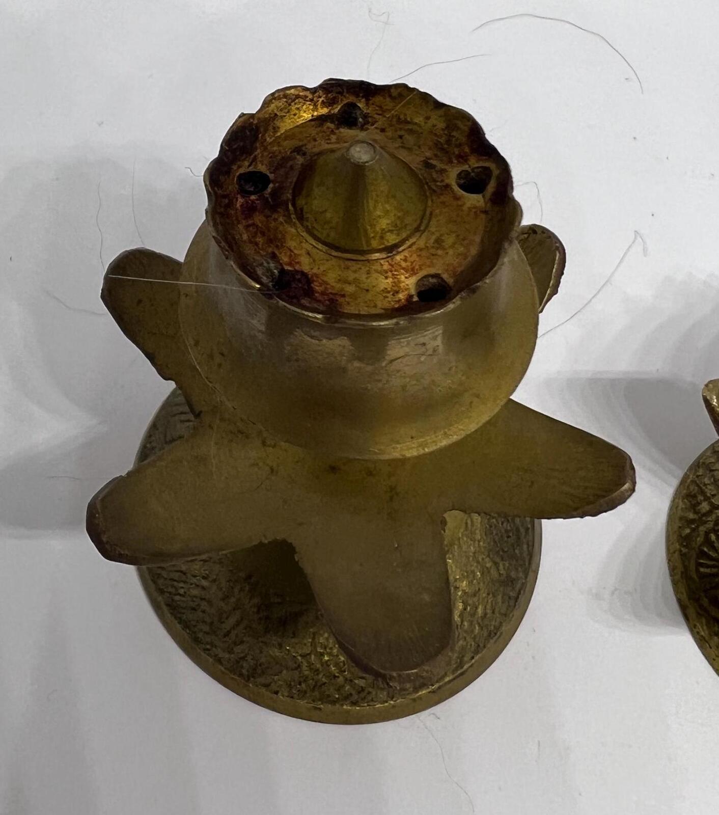 Pair of Vintage brass incense holders.