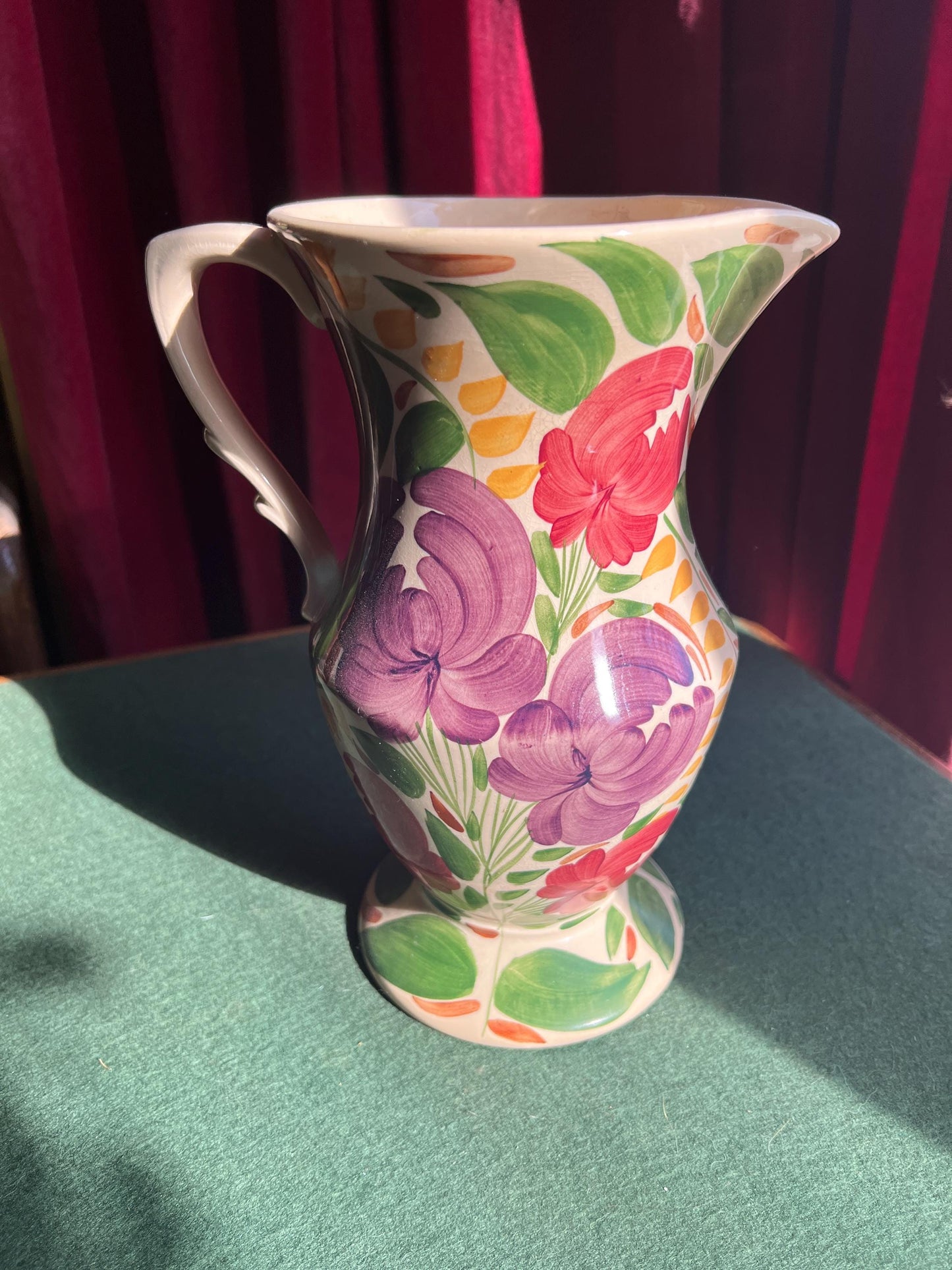 Wade large jug pitcher. Stamped Harvest Ware Wade England.