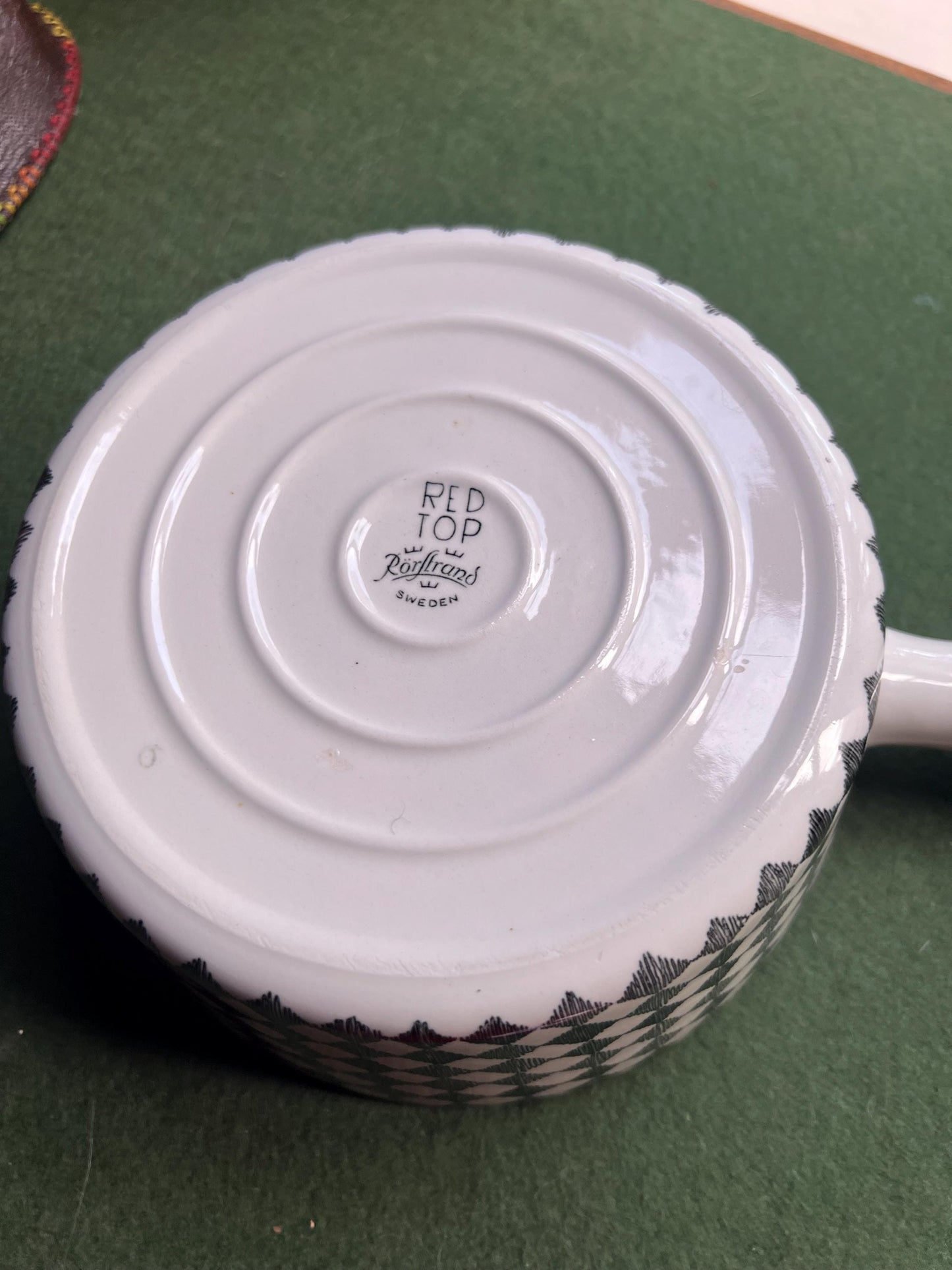 Vintage lidded ceramic casserole dish Rörstrand Made in Sweden