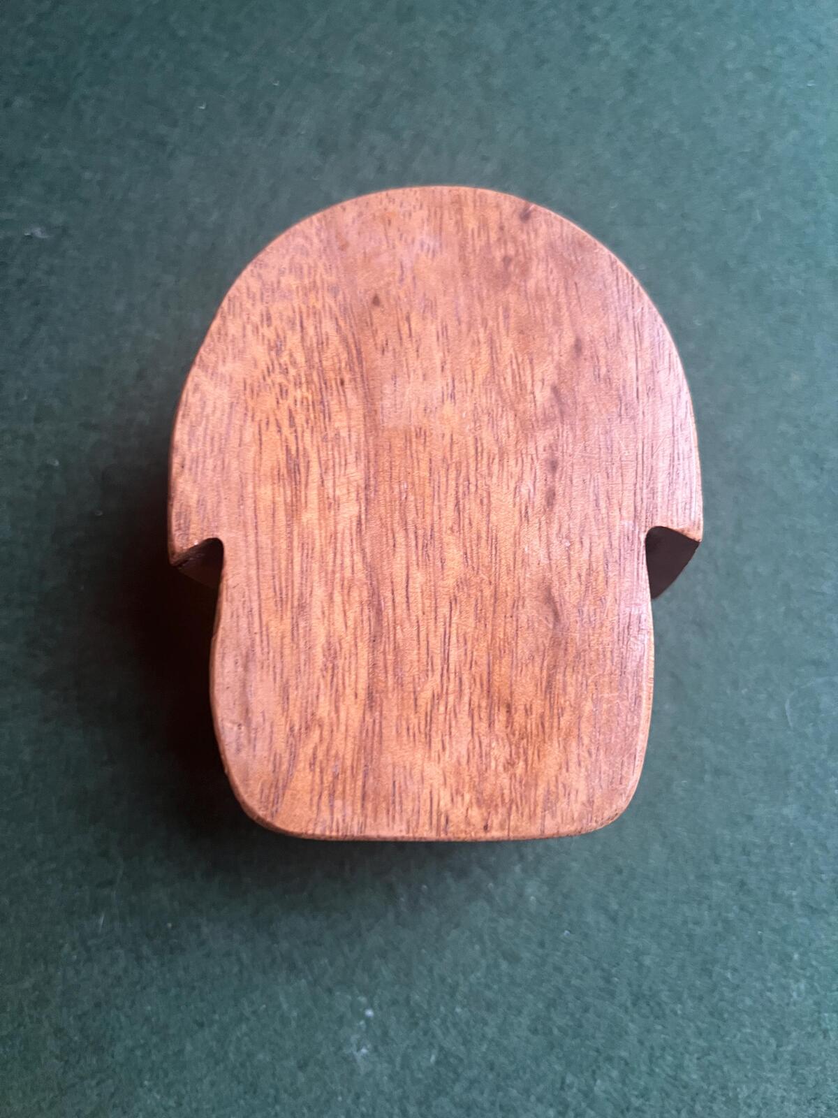Vintage Handcrafted sheesham wood mushroom puzzle box with hidden compartment.