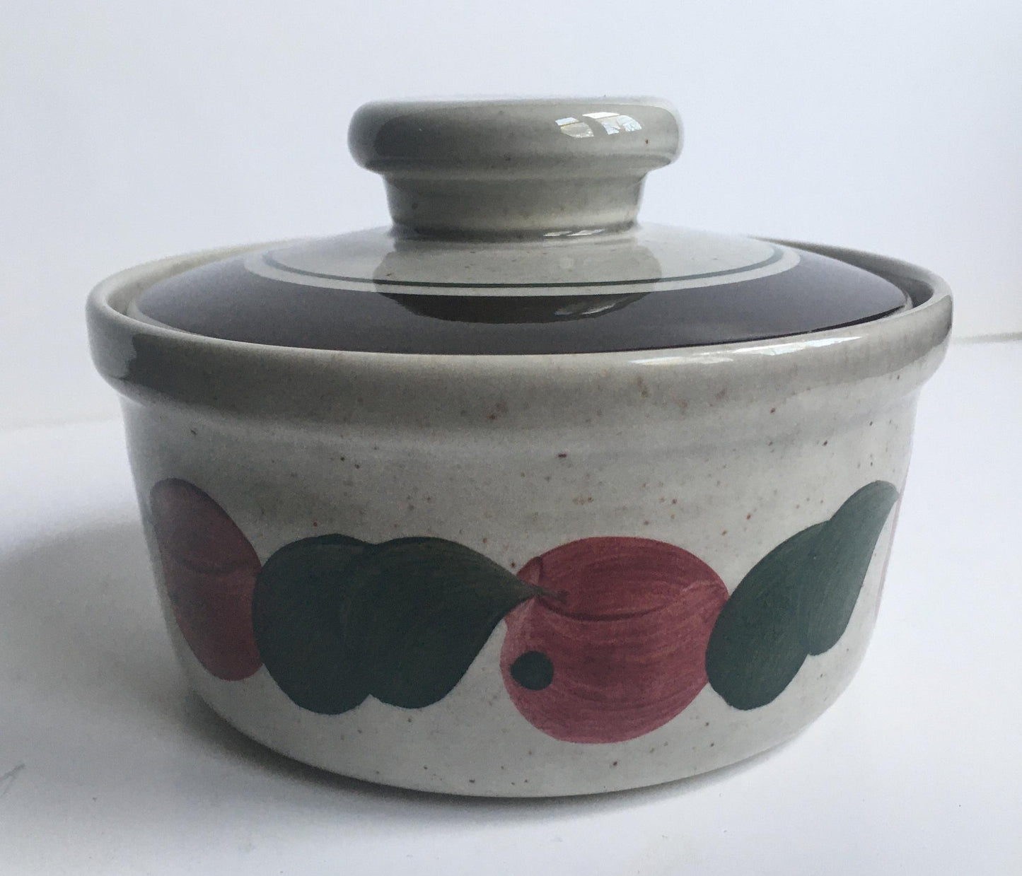 Lidded sugar bowl. Vintage 1970's Swedish Lidded Sugar bowl Stamped Rörstrand BIRGITTA. Design Jackie Lynd.