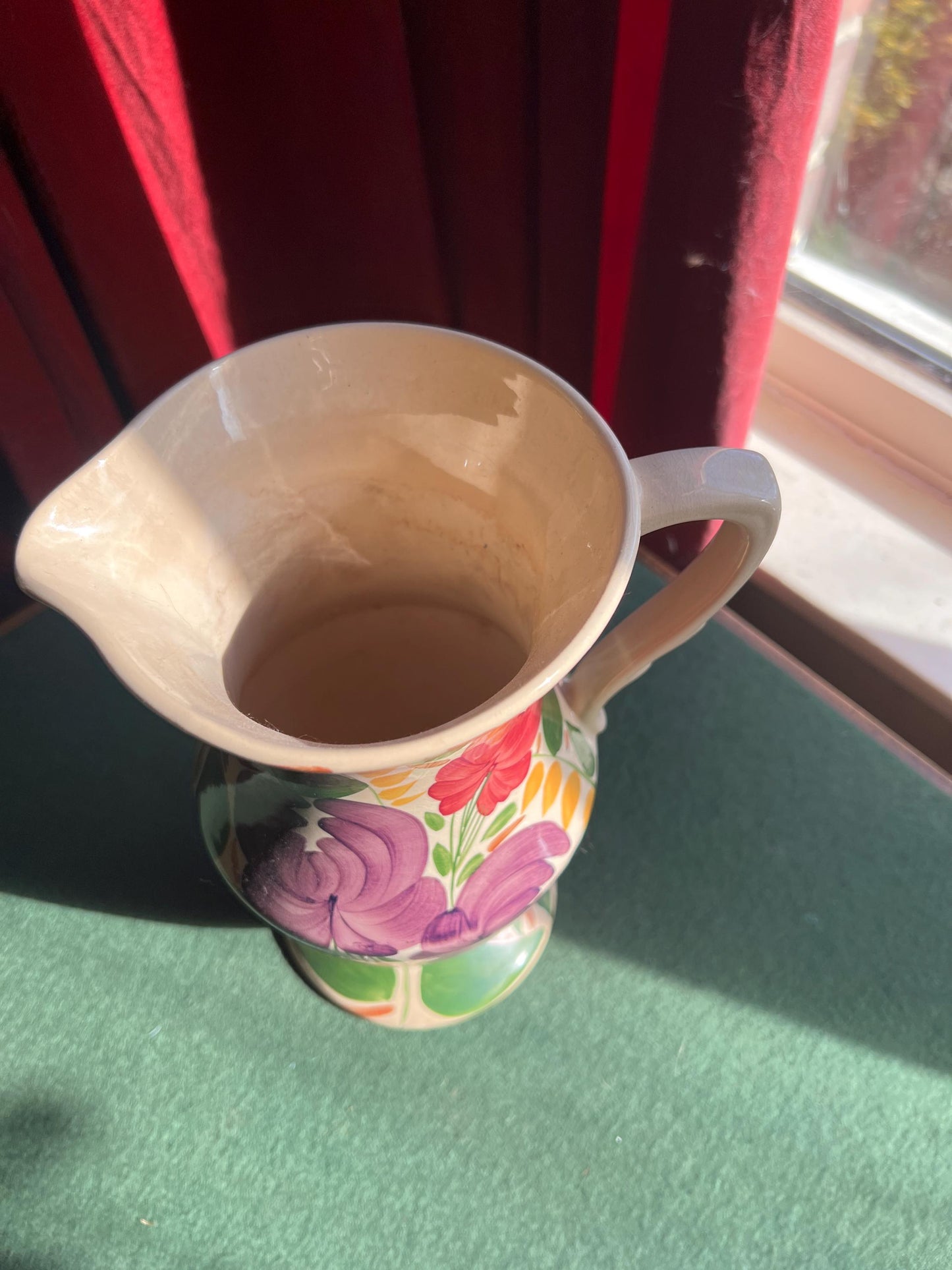 Wade large jug pitcher. Stamped Harvest Ware Wade England.
