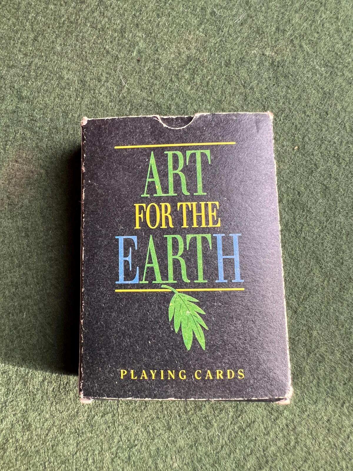 Rare Art For The Earth Playing cards. Friends of the Earth artist illustrated vintage recycled transformation card set.
