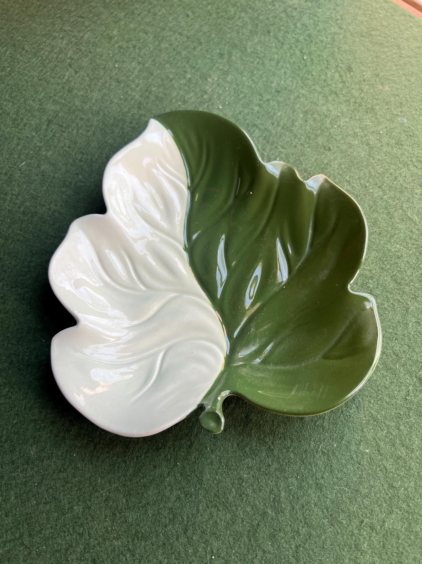 Vintage Carlton Ware ceramic leaf dish.