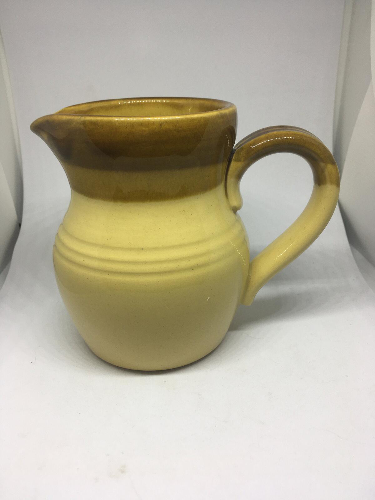 Ceramic Milk Water jug TG Green Church Gresley. Brown glaze. Vintage kitchen.