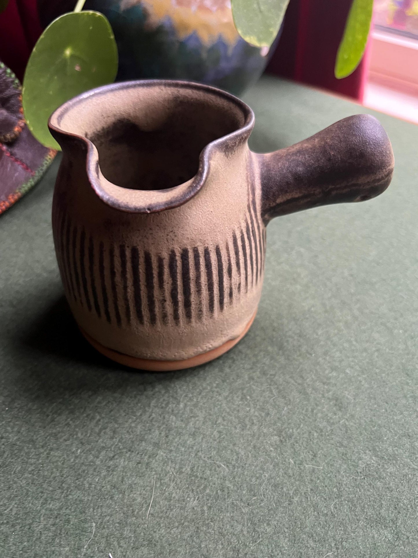 Vintage Tremar pottery sauce milk jug.