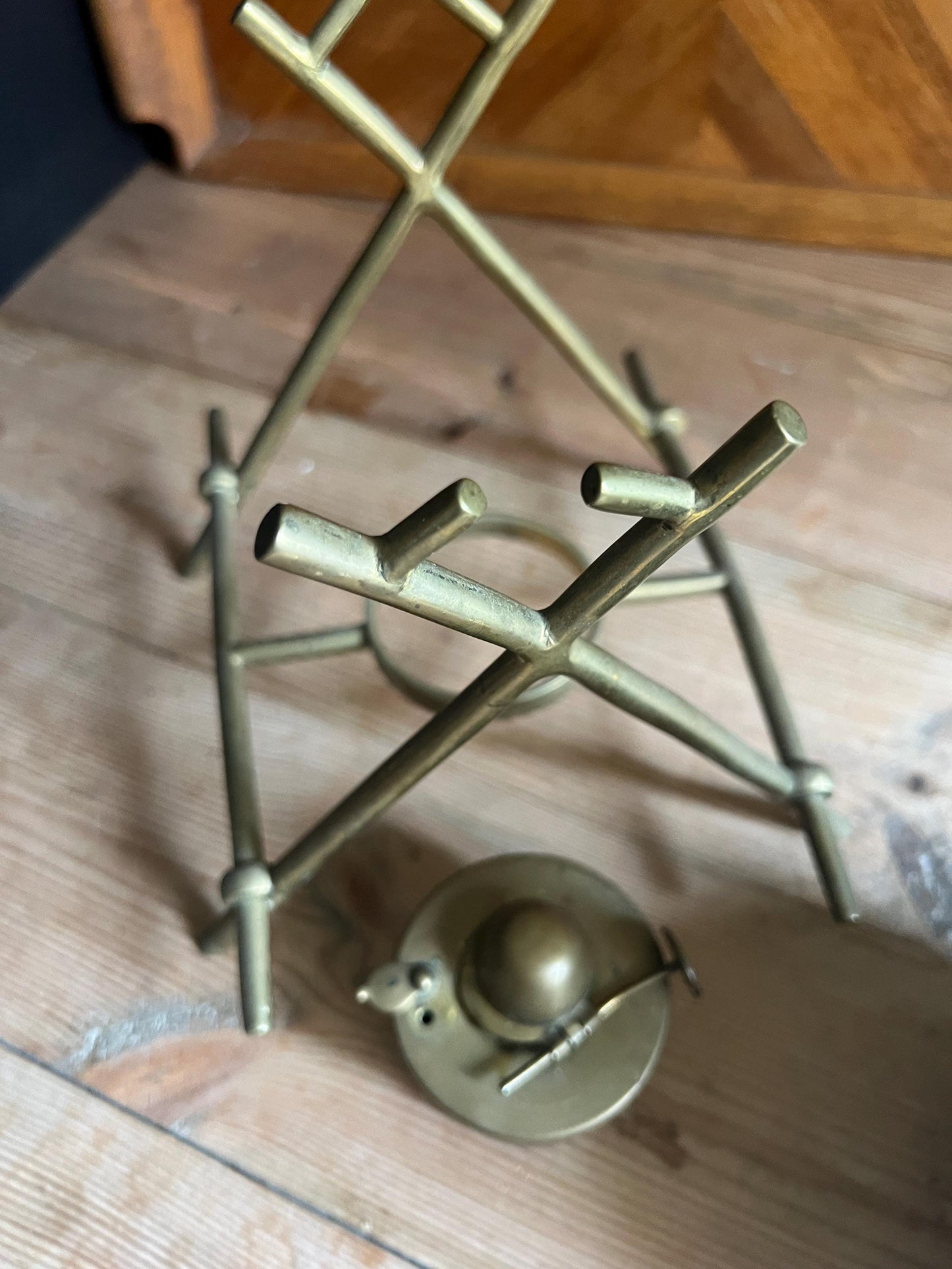 William Soutter Brass Spirit Kettle with Stand.