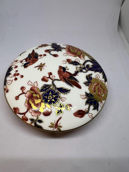 Vintage Coal Port trinket dressing table box.Hong Kong pattern Bone China.