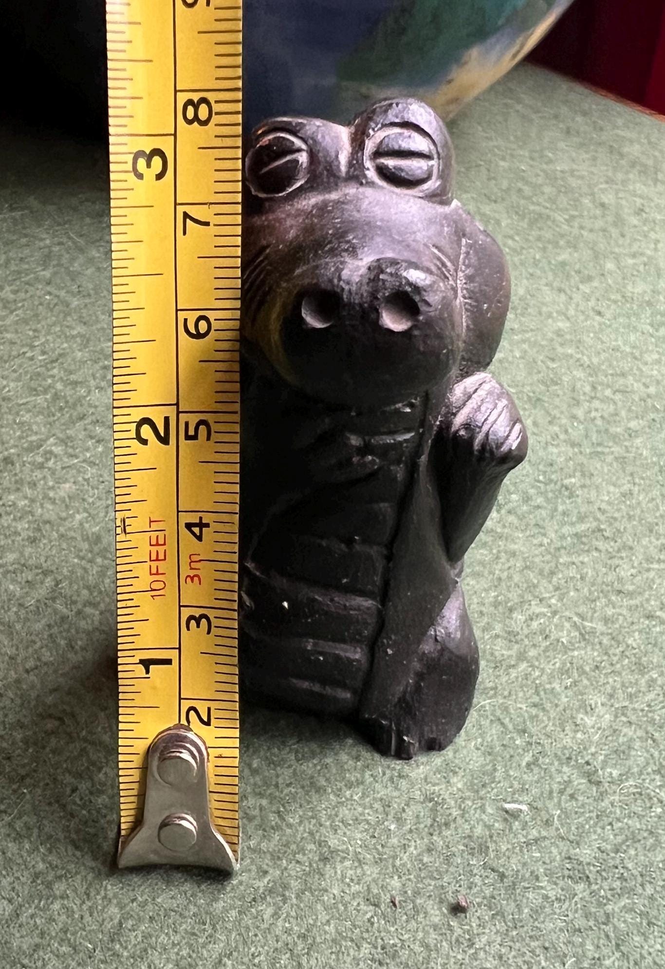 Cute crocodile figurine. Original sticker Hand crafted moulding using Welsh Slate.