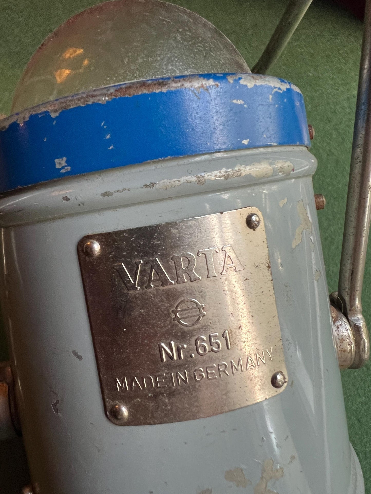 Vintage VARTA lantern flashlight. With plate VARTA Nr 651 Made in Germany.
