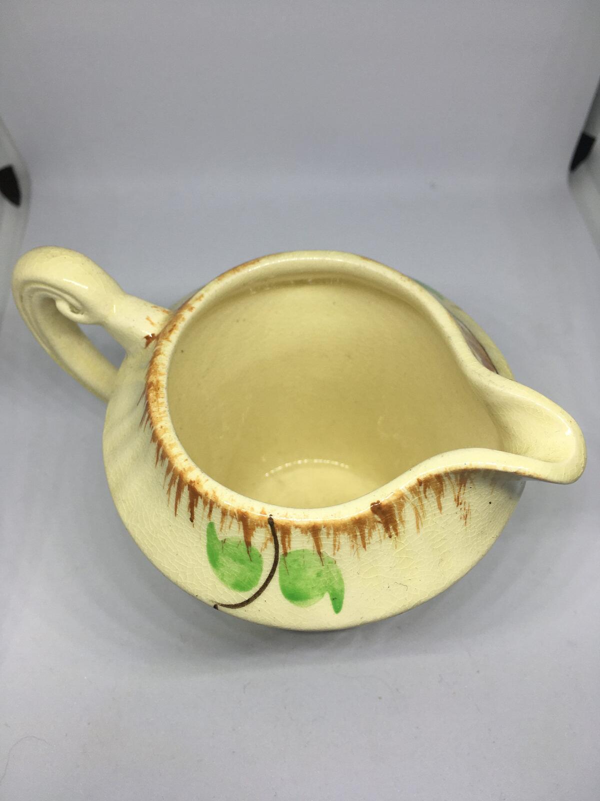 Beautiful vintage hand-painted creamer milk jug. Gloria England.