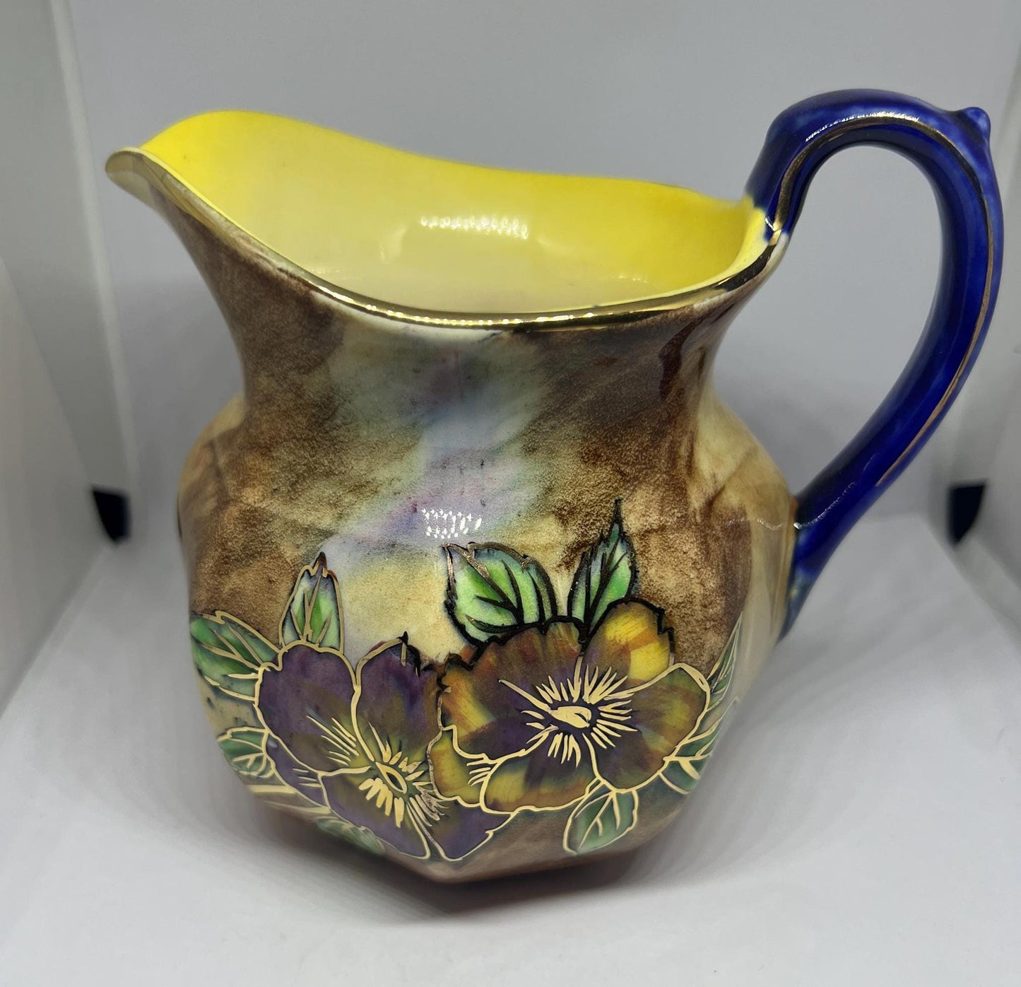 Vintage water milk jug Signed by artist Viola HK Tunstall