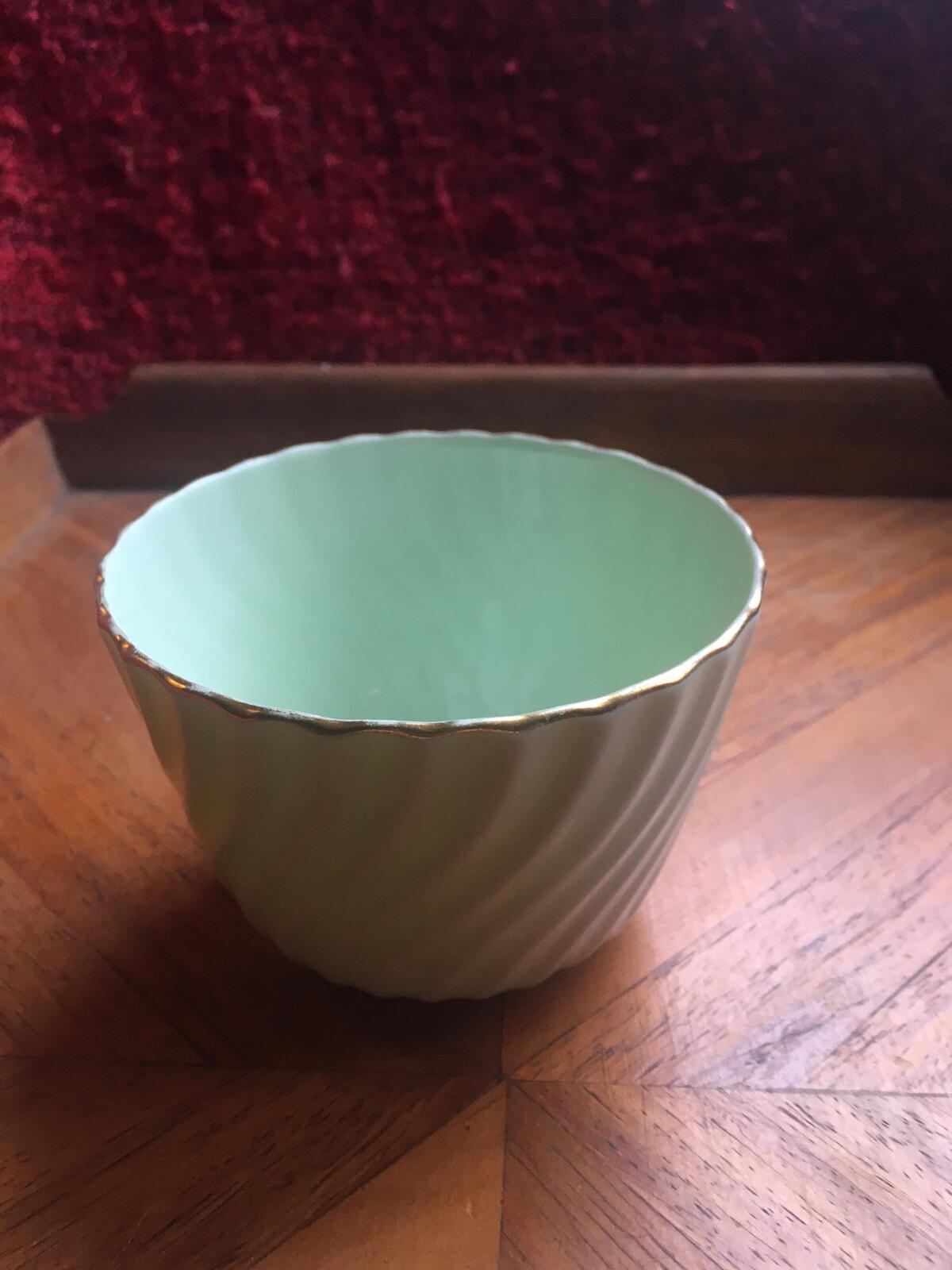 Vintage Minton shell green sugar bowl. Minton collectors gift.