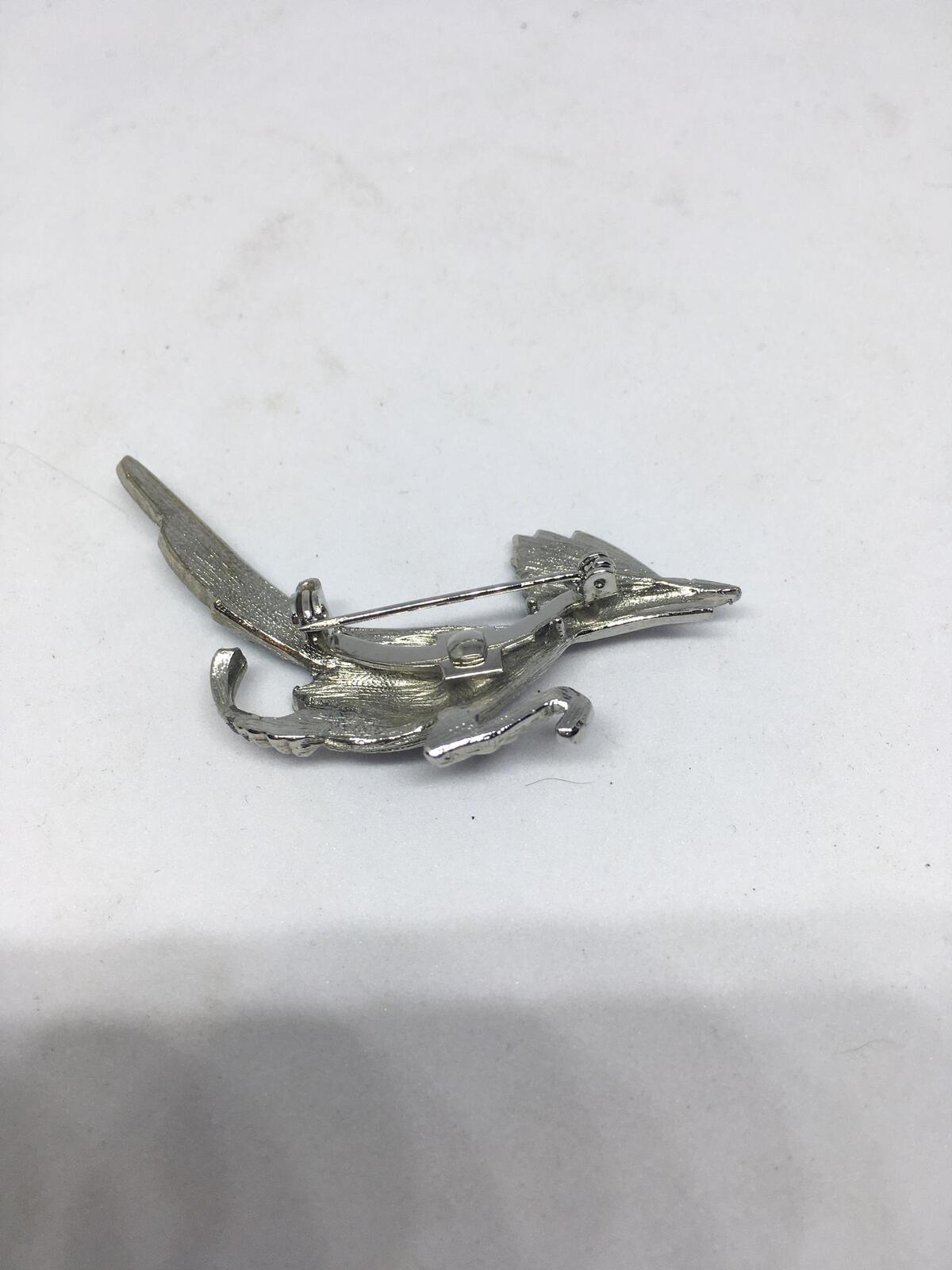 1960s Vintage Rhinestone Road Runner lapel pin. AS IS