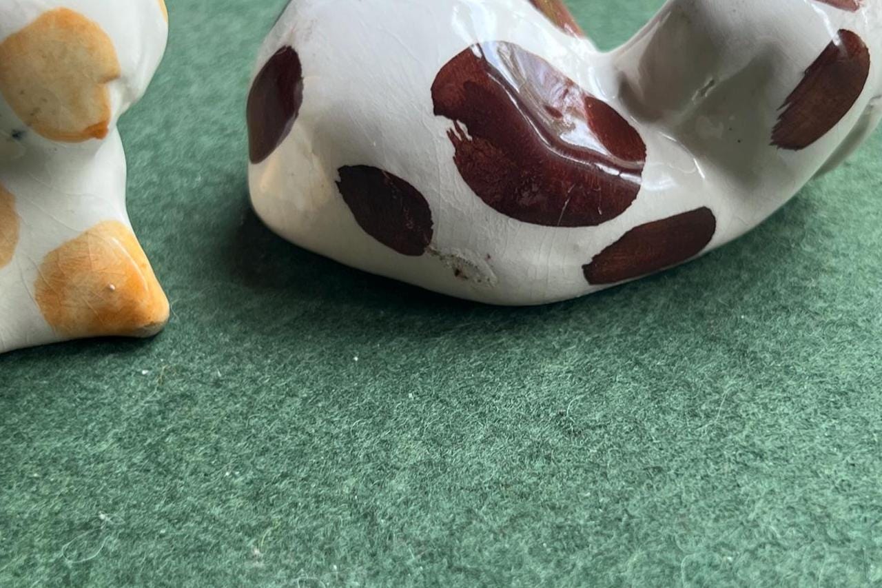 Vintage Philip Laureston style Ceramic Dog Figurine pair.