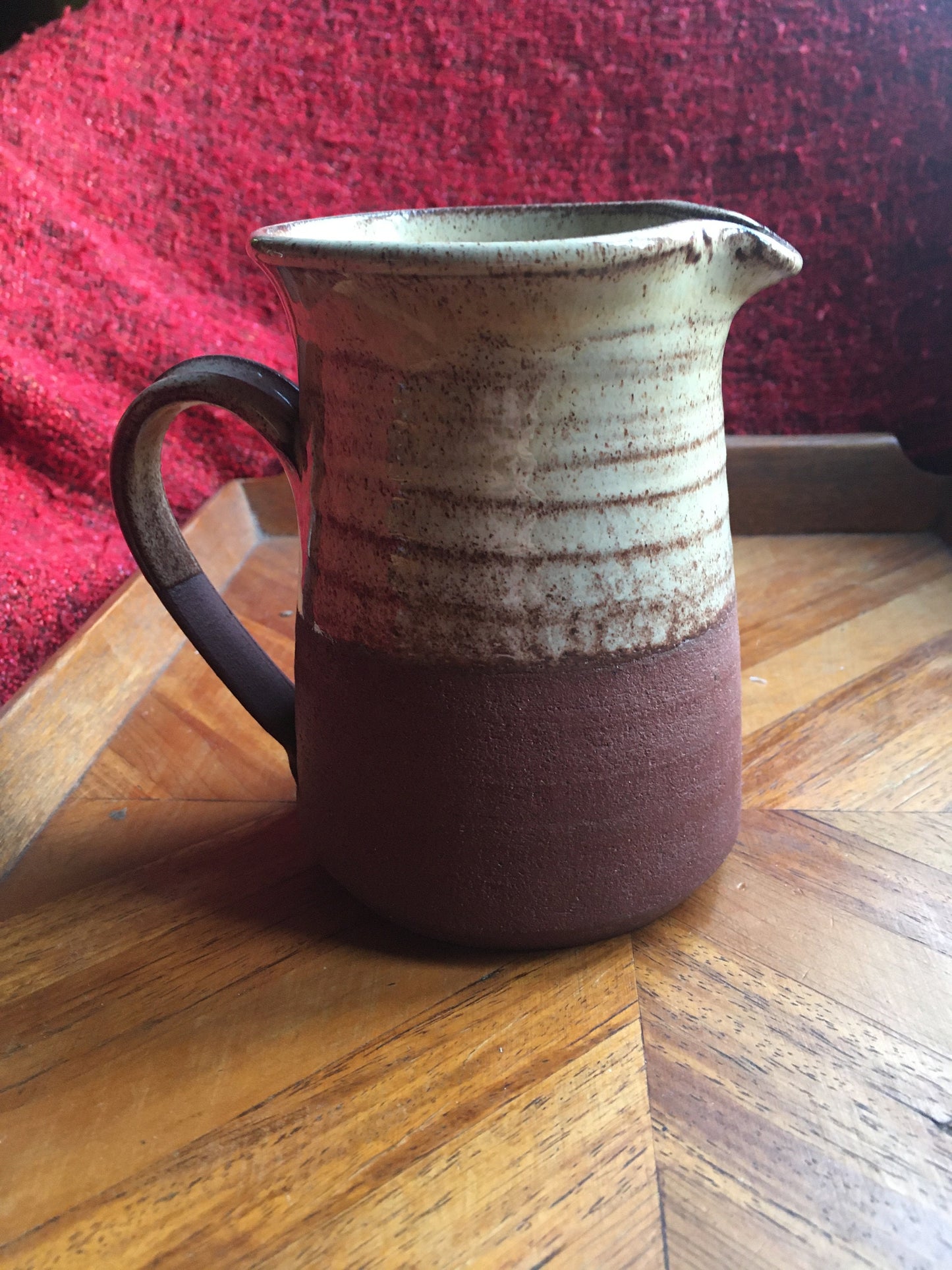 Studio pottery water jug pitcher.
