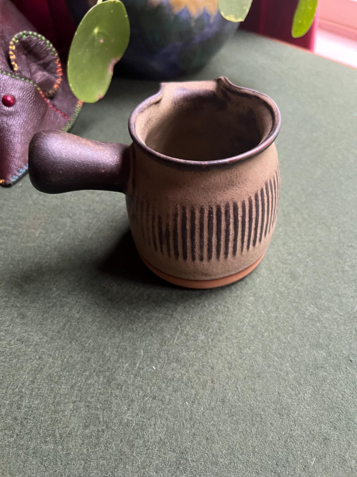 Vintage Tremar pottery sauce milk jug.