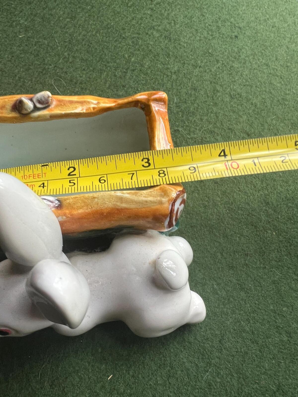 Vintage Italian ceramic bunny plant pot. Signed Tarcisio Tosin Vicenza bunny planter. 1950s retro kitsch cactus succulent pot.