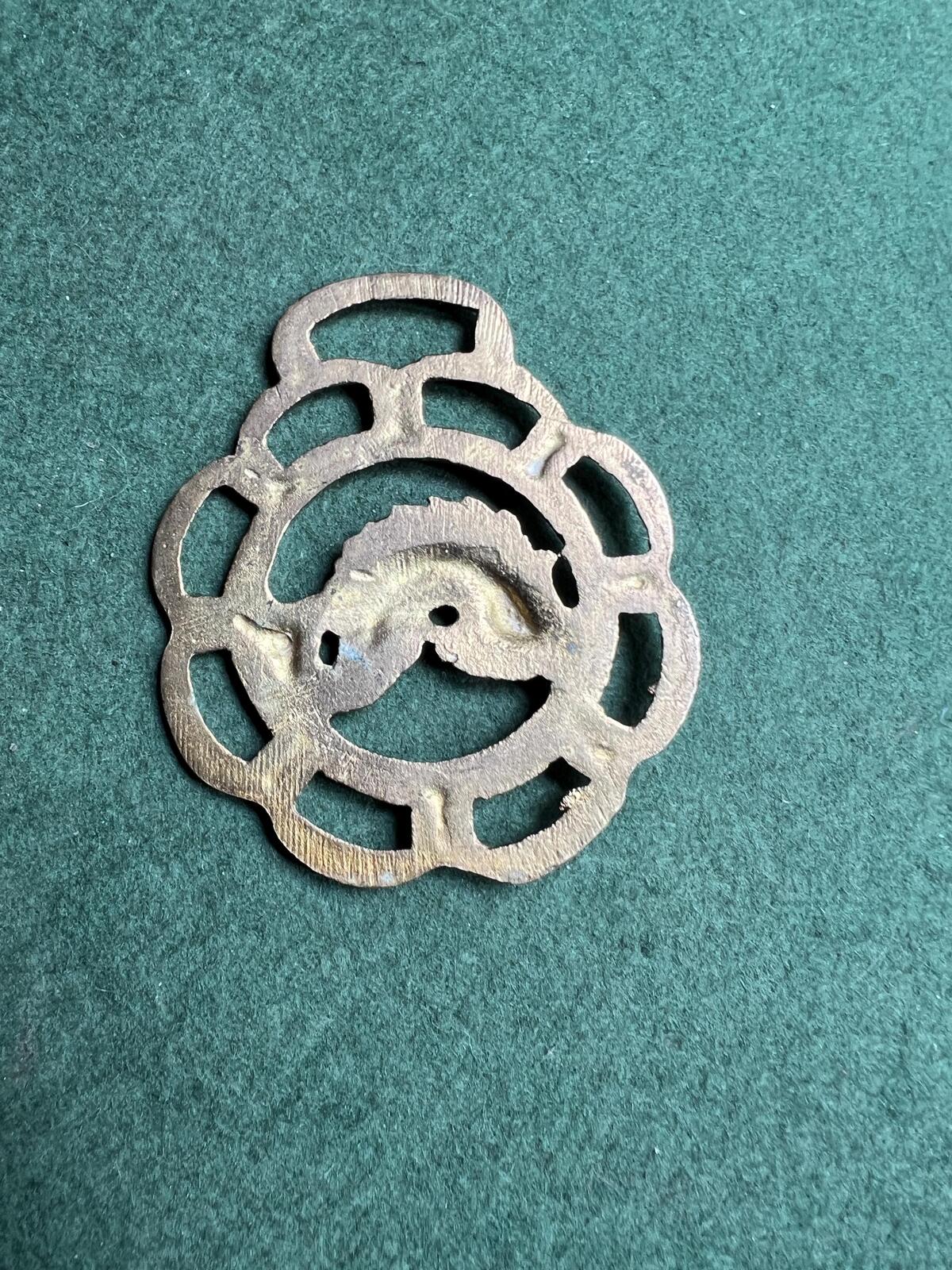Vintage Horse Brass. Fish detail horse Medallion.