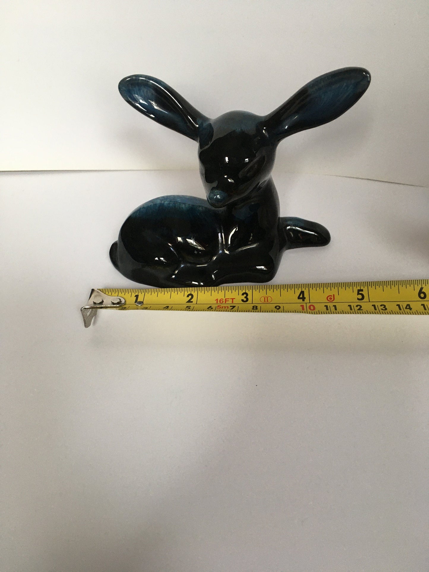 Beautiful resting fawn. Canadian Blue mountain pottery.