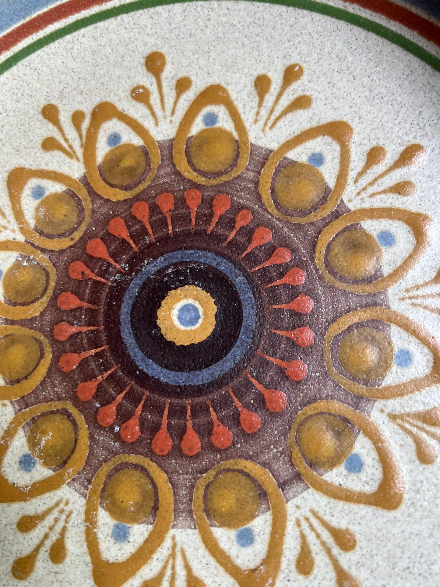 Decorative console bowl. Hand painted mandala pattern.