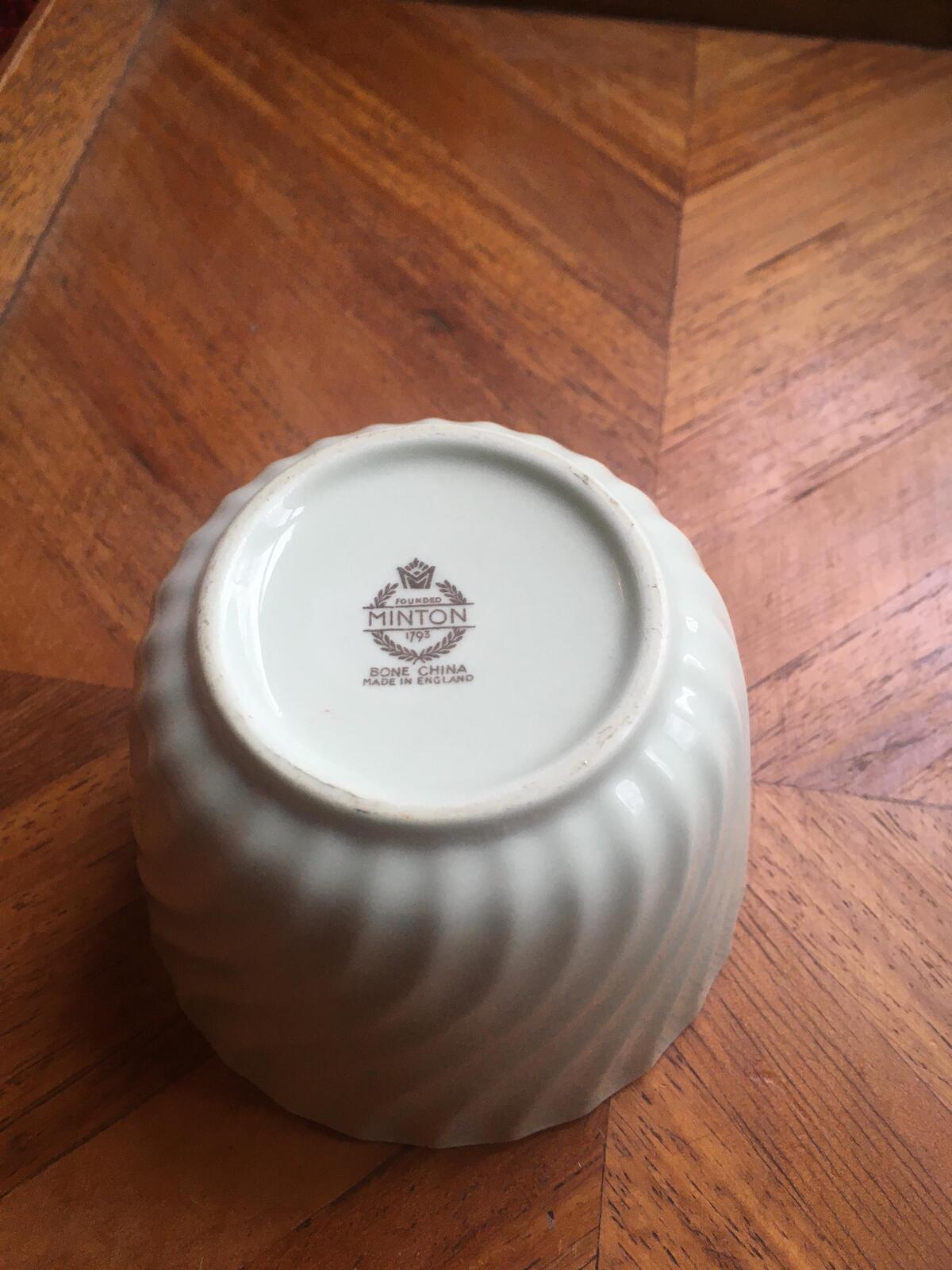 Vintage Minton shell green sugar bowl. Minton collectors gift.
