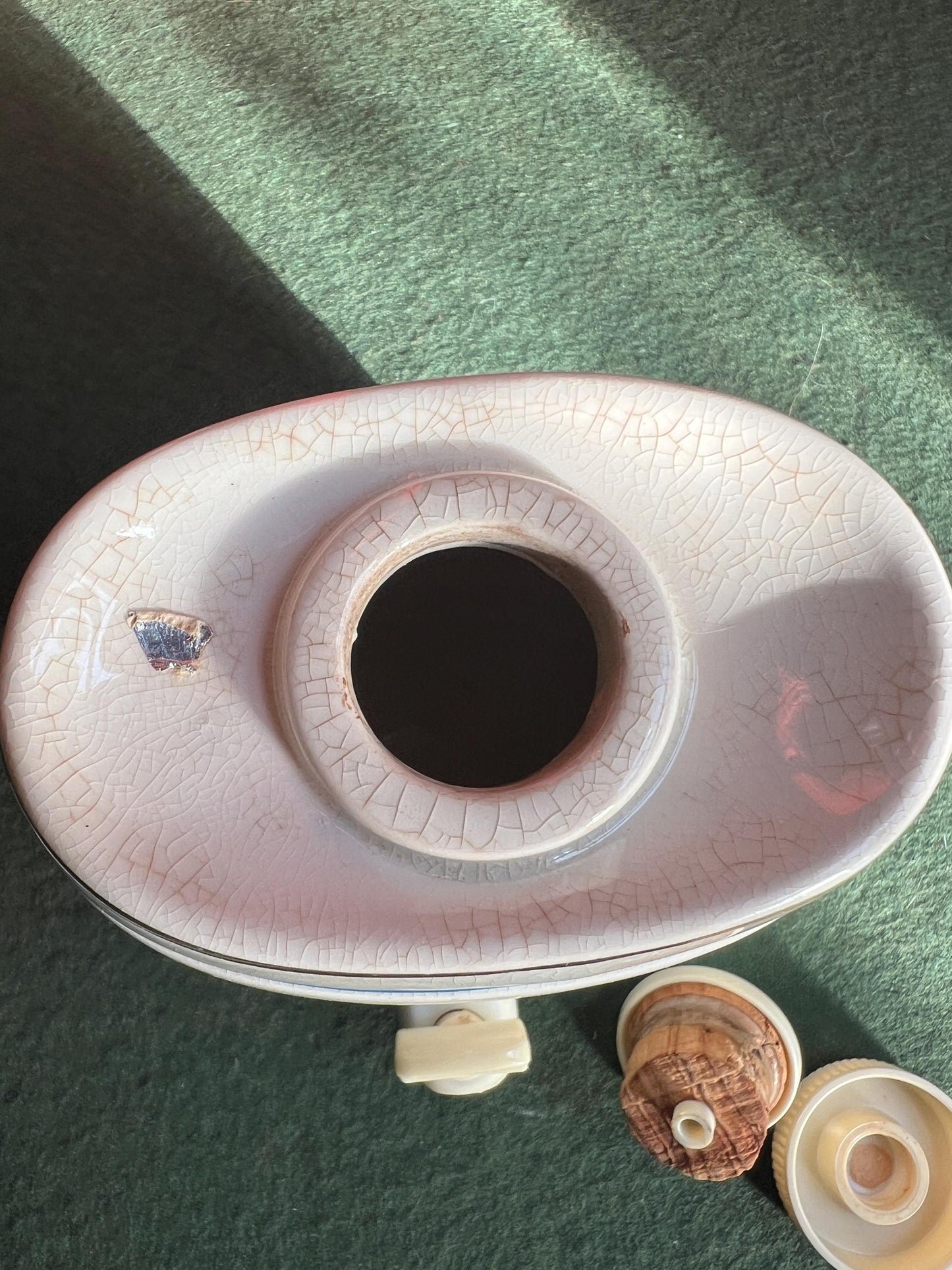 Vintage ceramic gin decanter. Stamped Royal Victoria Pottery WADE England.
