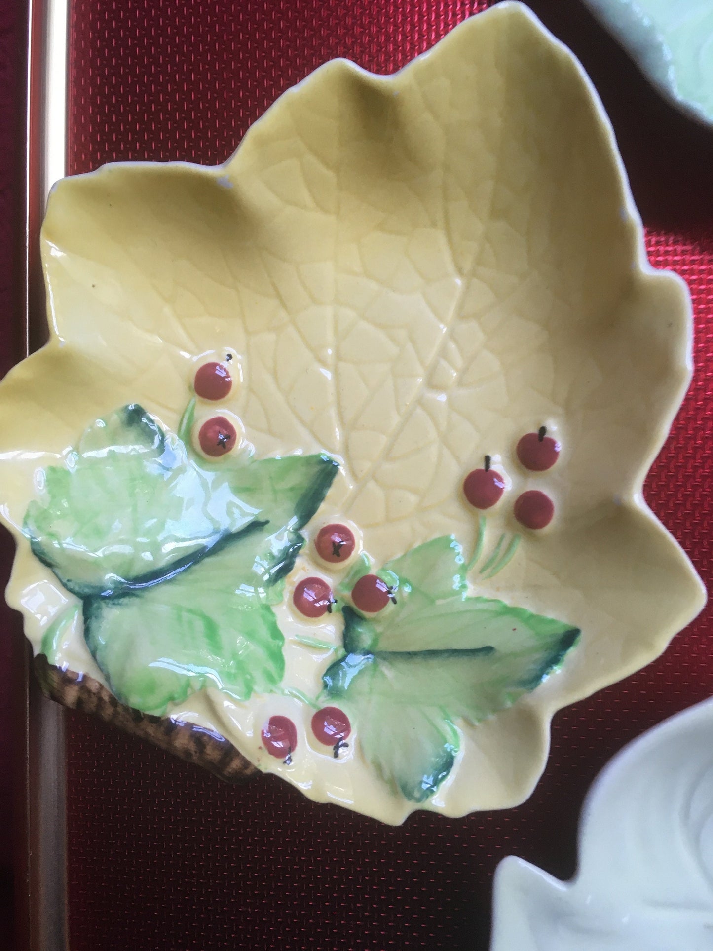 Vintage hand painted trinket dishes. Carlton Ware Crown Devon.
