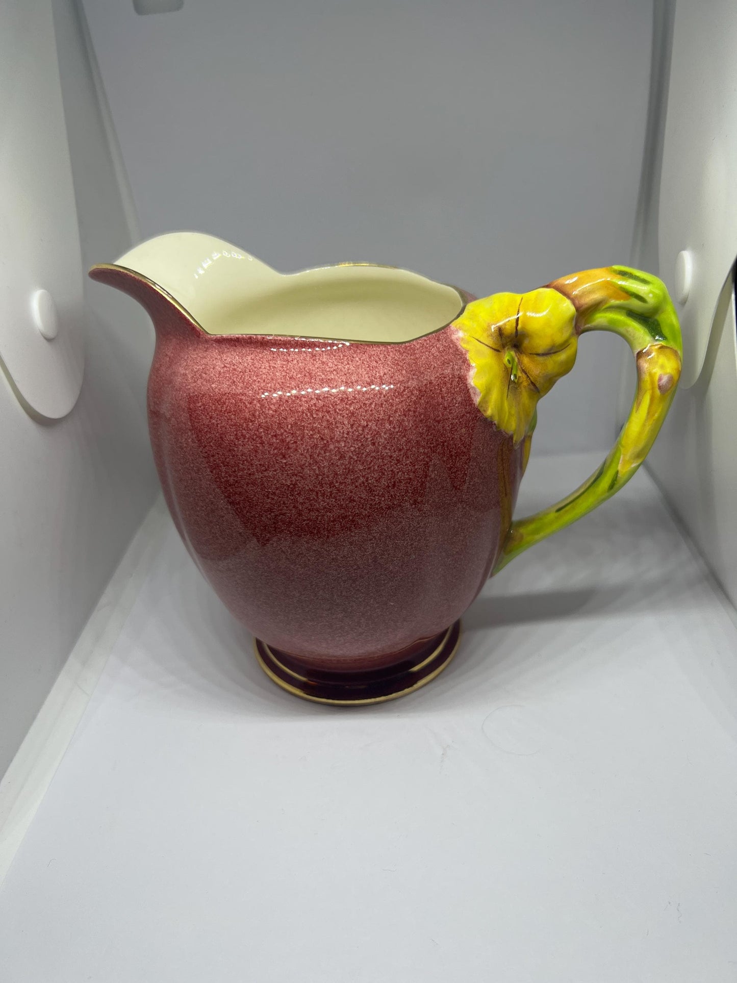 Vintage china milk water jug. Stamped Royal Winton Grimwades Petunia design. Fine china collectors gift. Flower lover gift. Vintage dining.