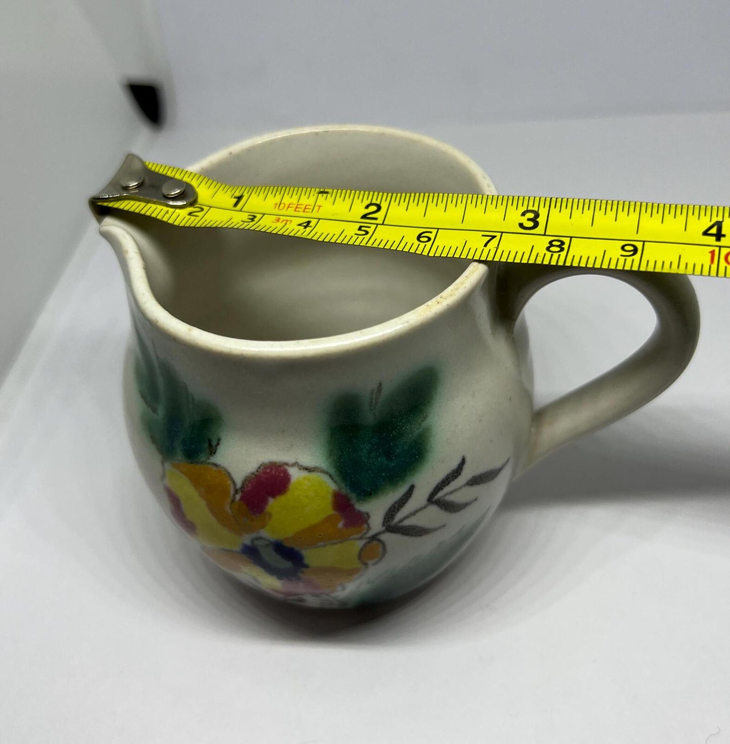 Vintage milk jug creamer. Stamped Buchan Scotland Summertime.