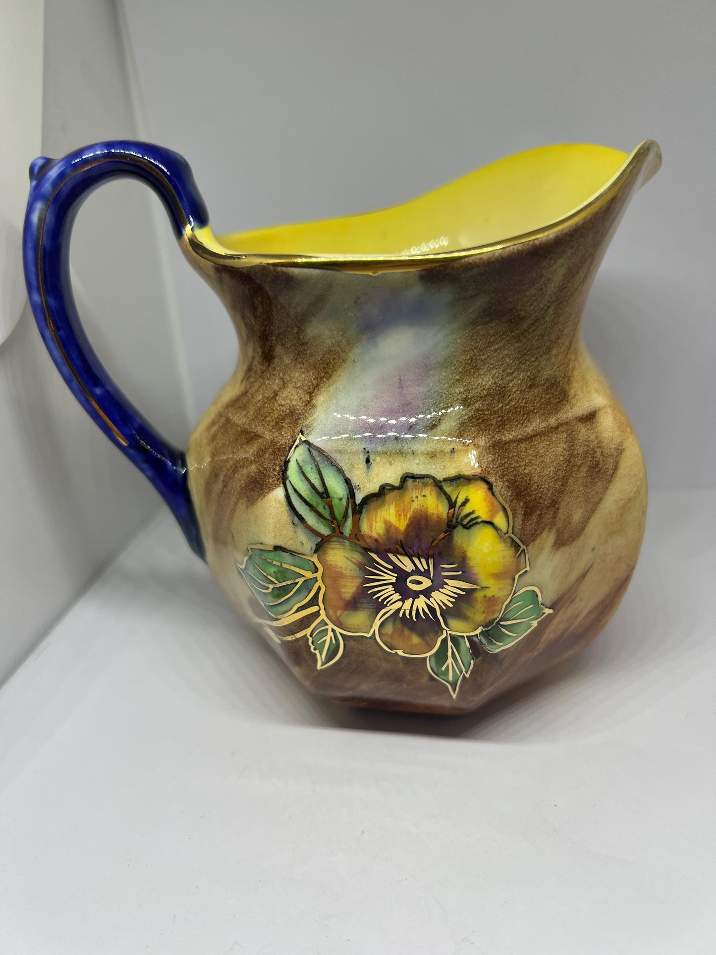 Vintage water milk jug Signed by artist Viola HK Tunstall