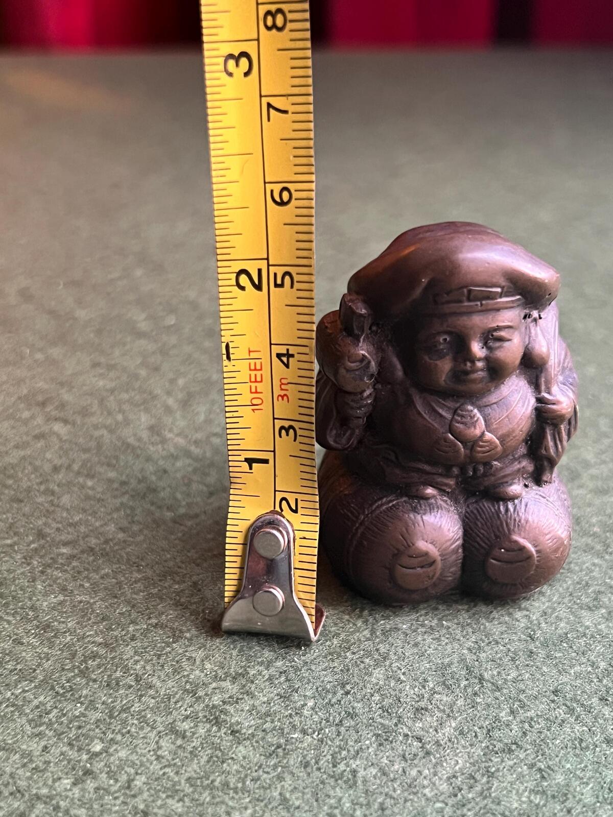 Vintage Bronze Japanese Daikokuten Figurine. God of Wealth and prosperity. Japan Mythology figurine.