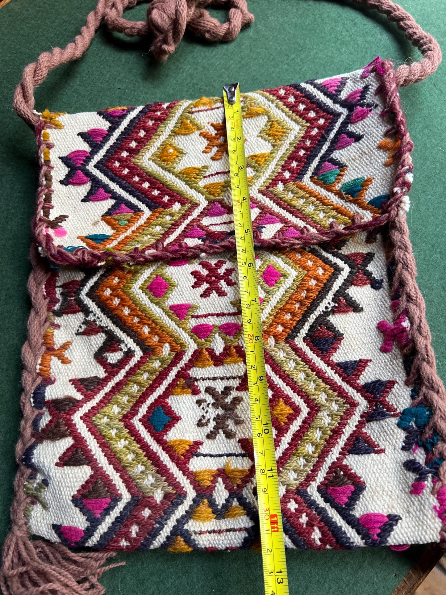 Vintage Kilim style carpet bag. Indie Boho crossbody bag.