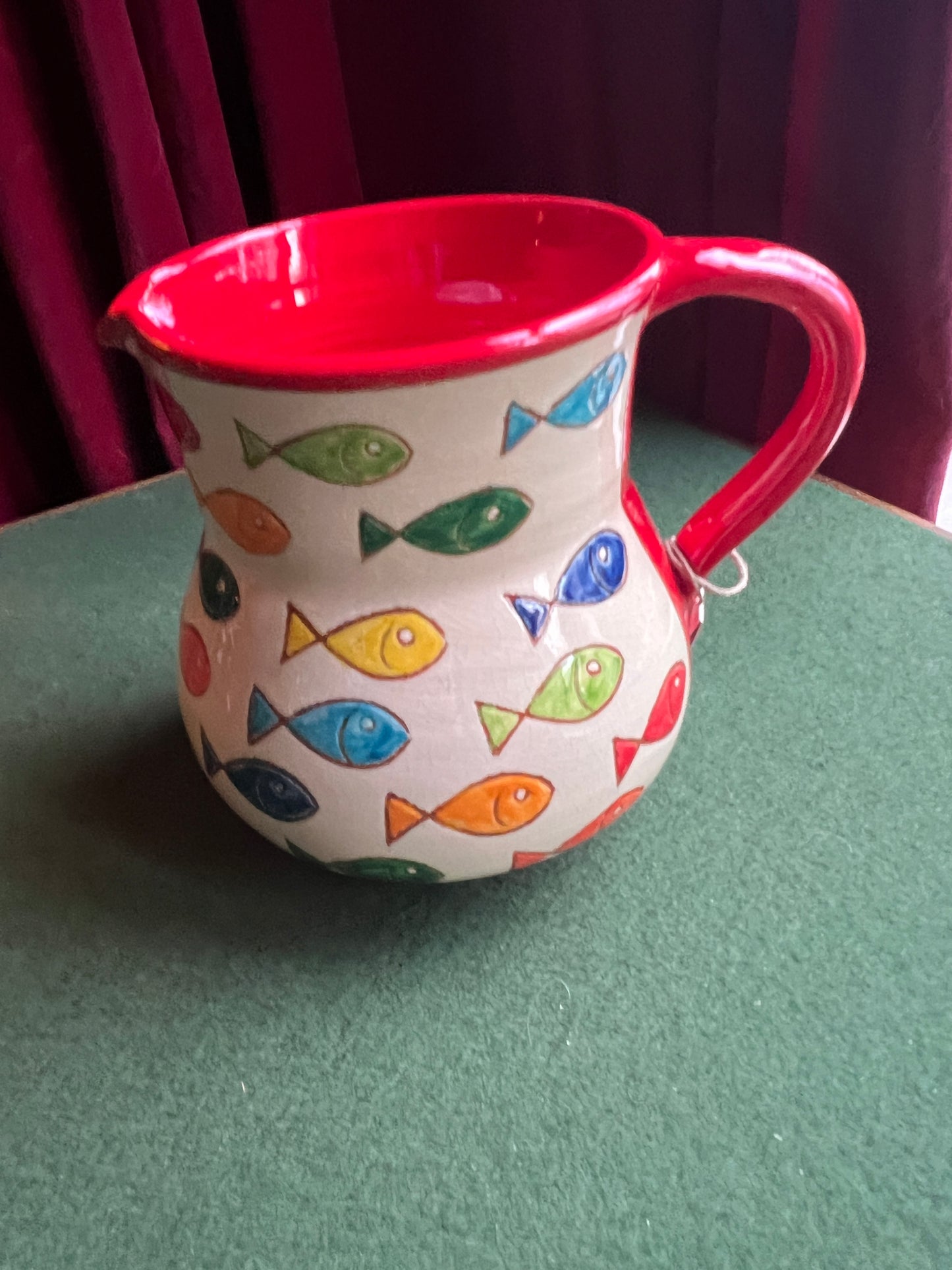 Fish design Spanish Pottery jug