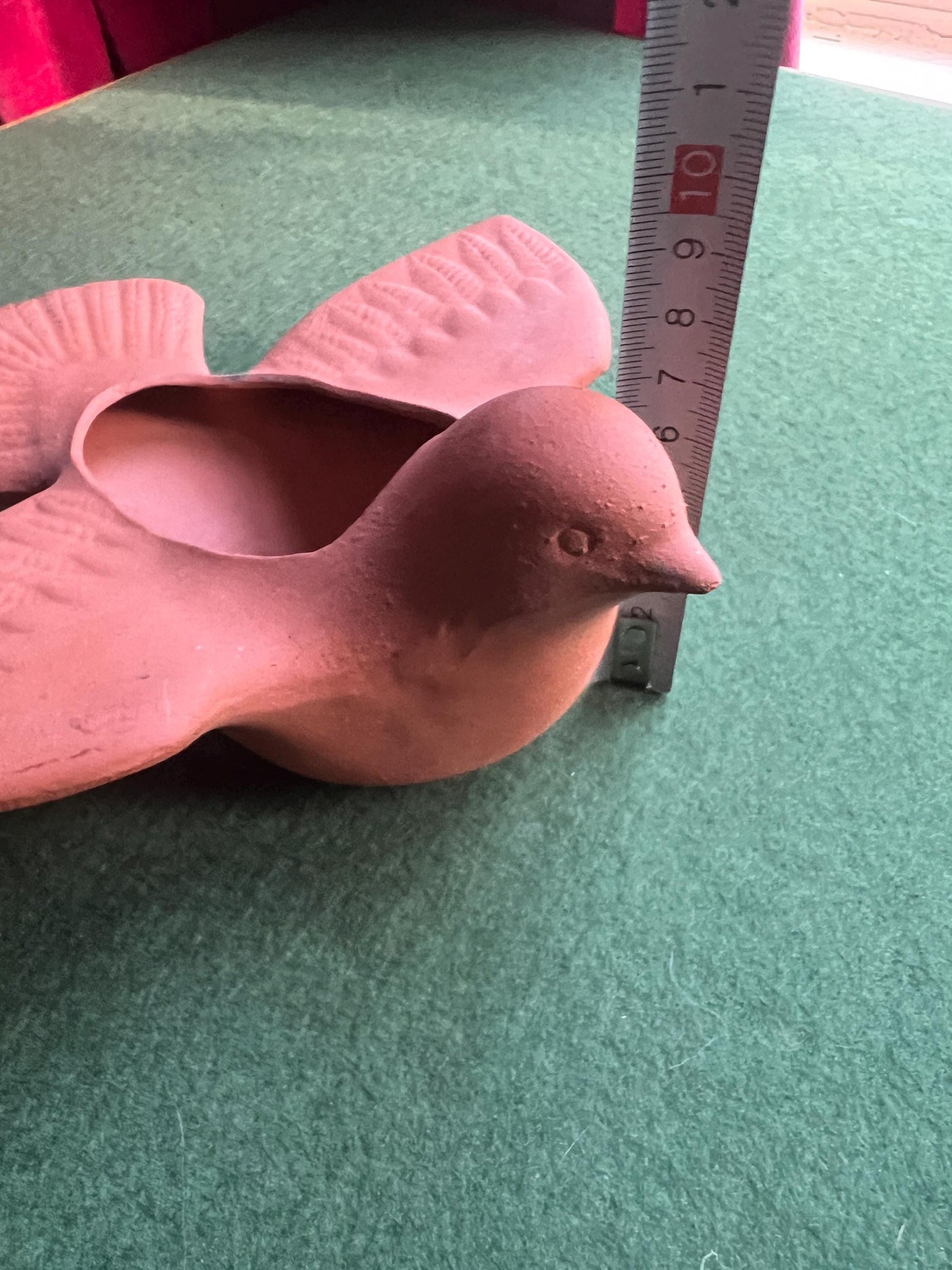 Vintage terracotta bird planter. Stamped Dalton Pottery Cumbria.