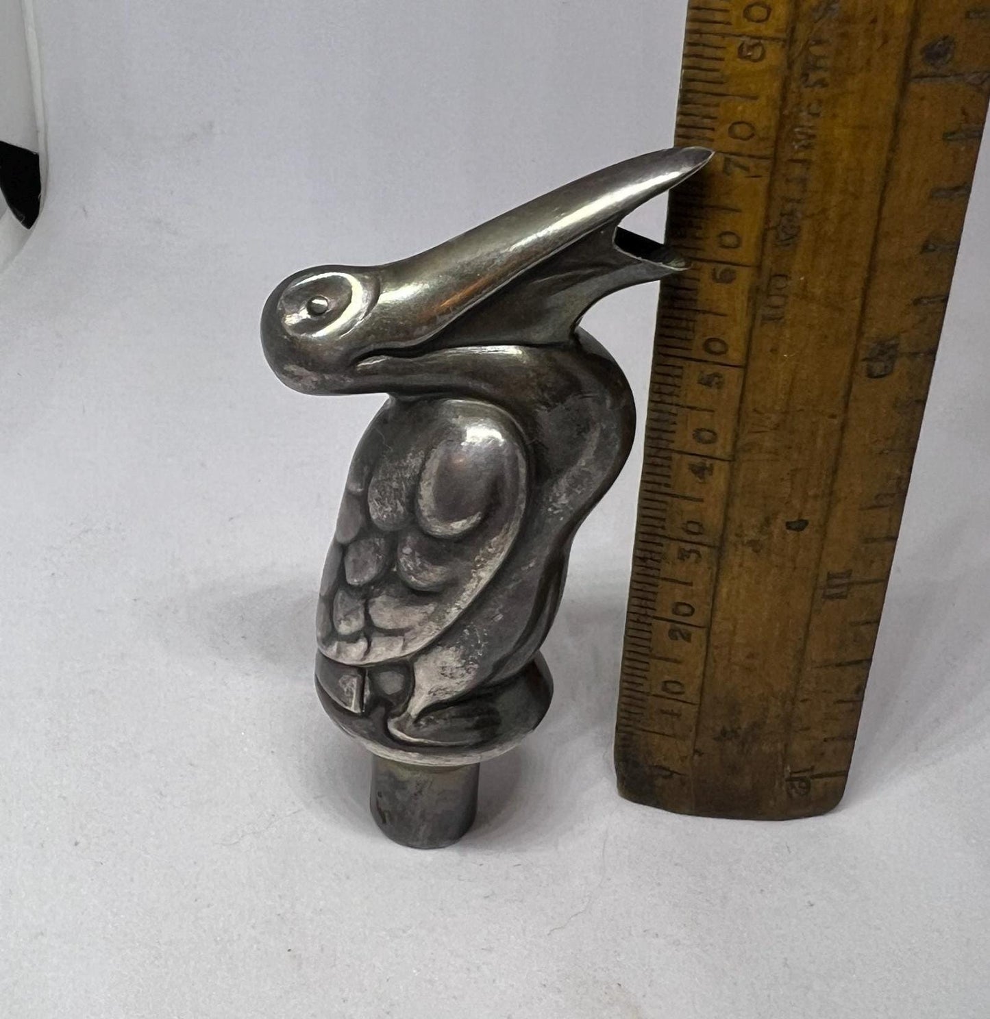 Danish silver plated Pelican shaped Art Deco 1930s wine pourer.