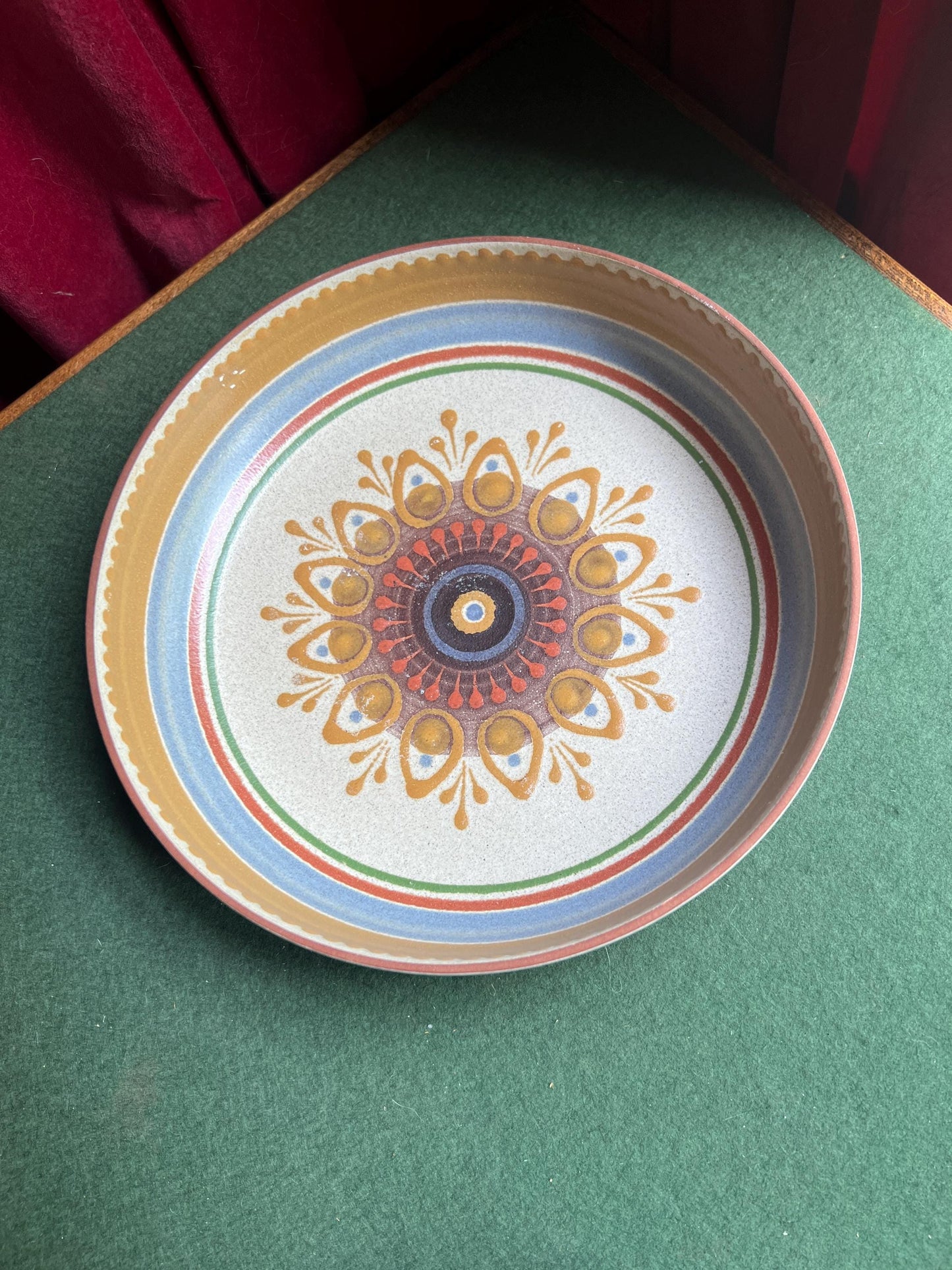 Decorative console bowl. Hand painted mandala pattern.